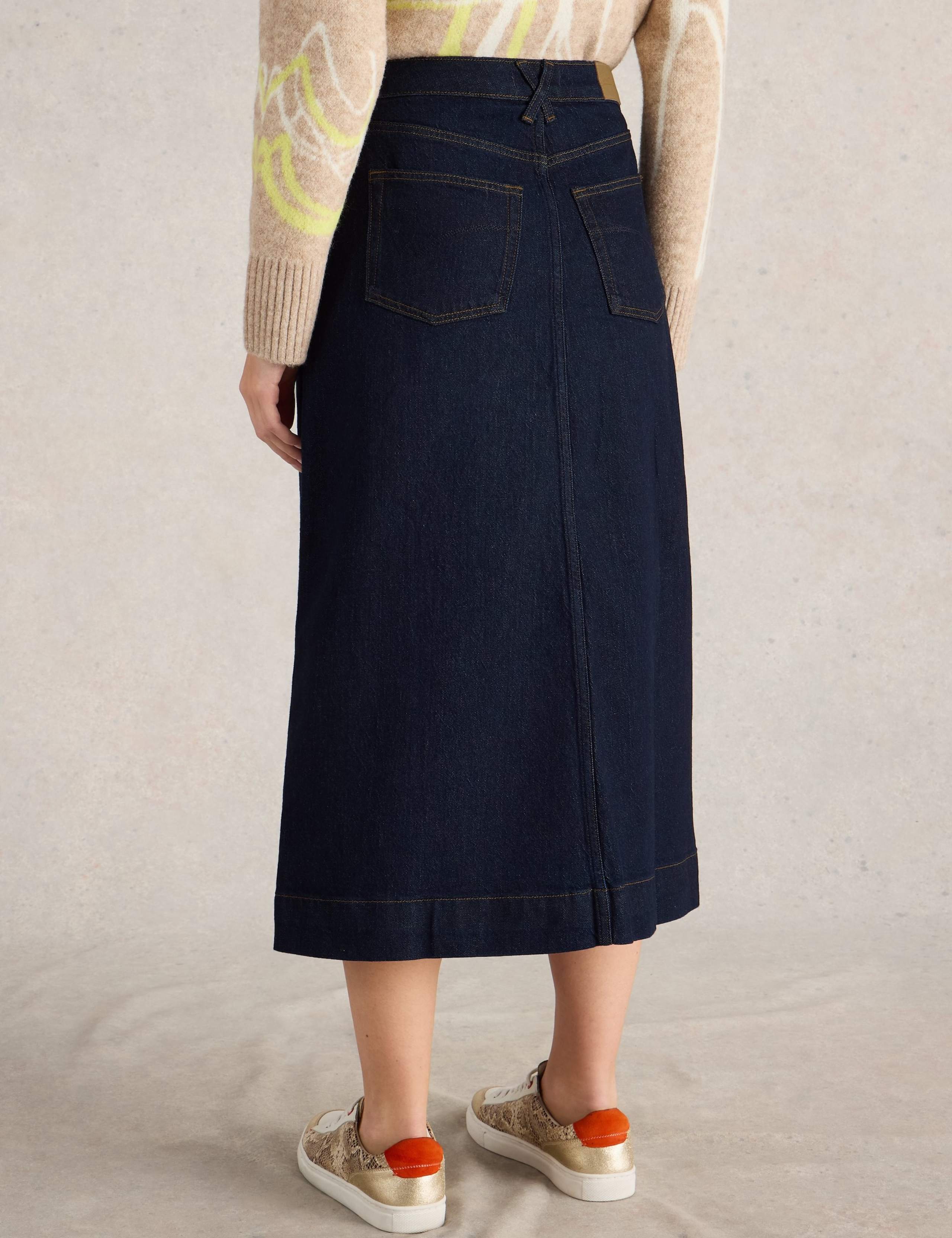Denim Midi Skirt 4 of 7