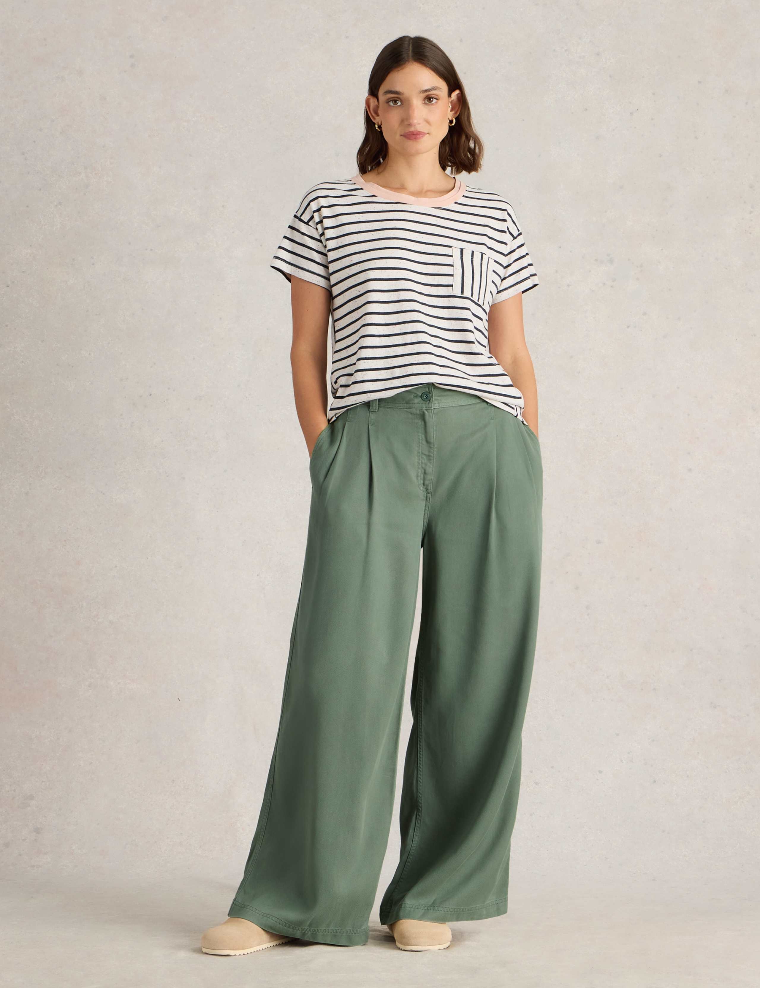 Wool Blend Wide Leg Trousers 4 of 7