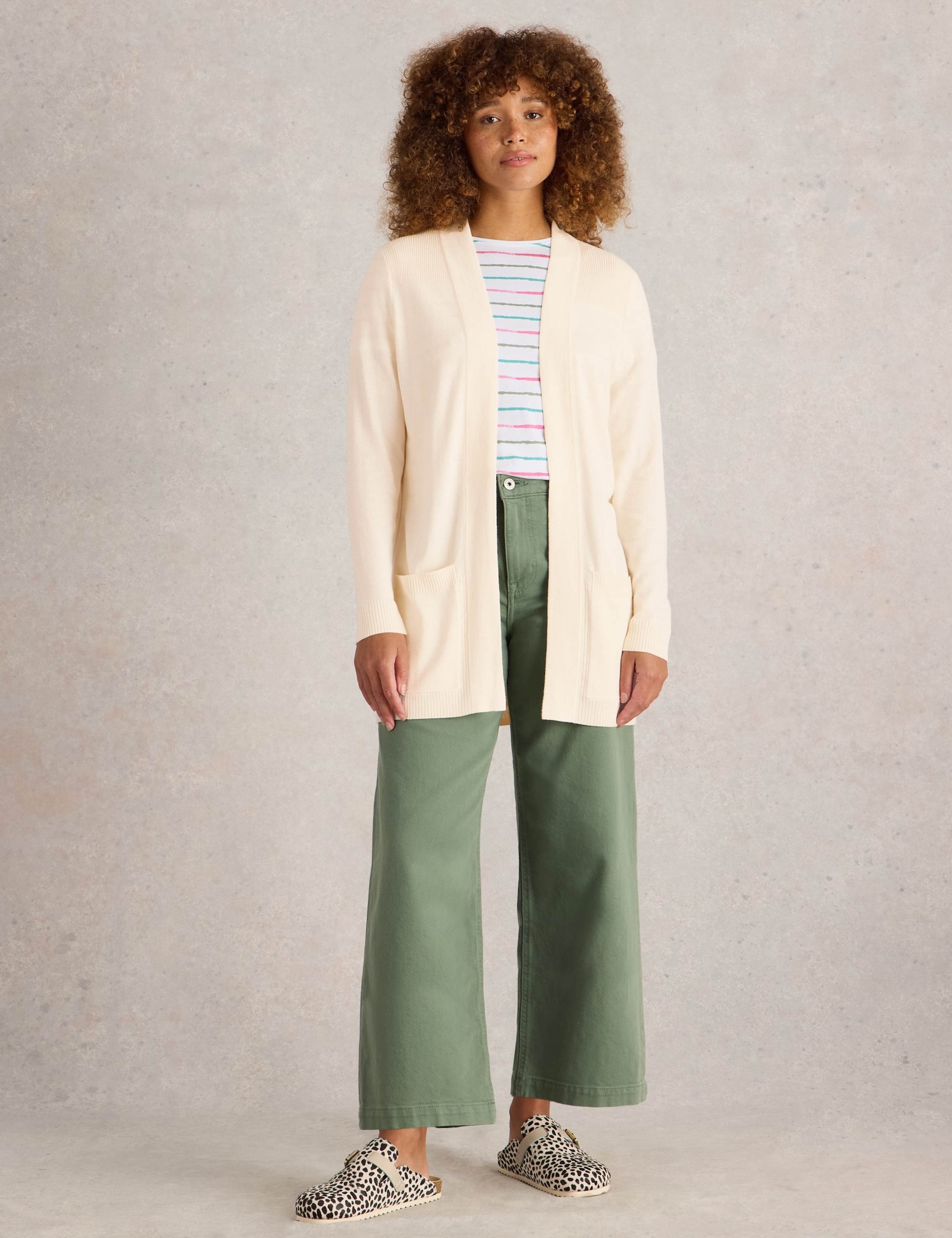Cotton Blend Longline Cardigan 3 of 6