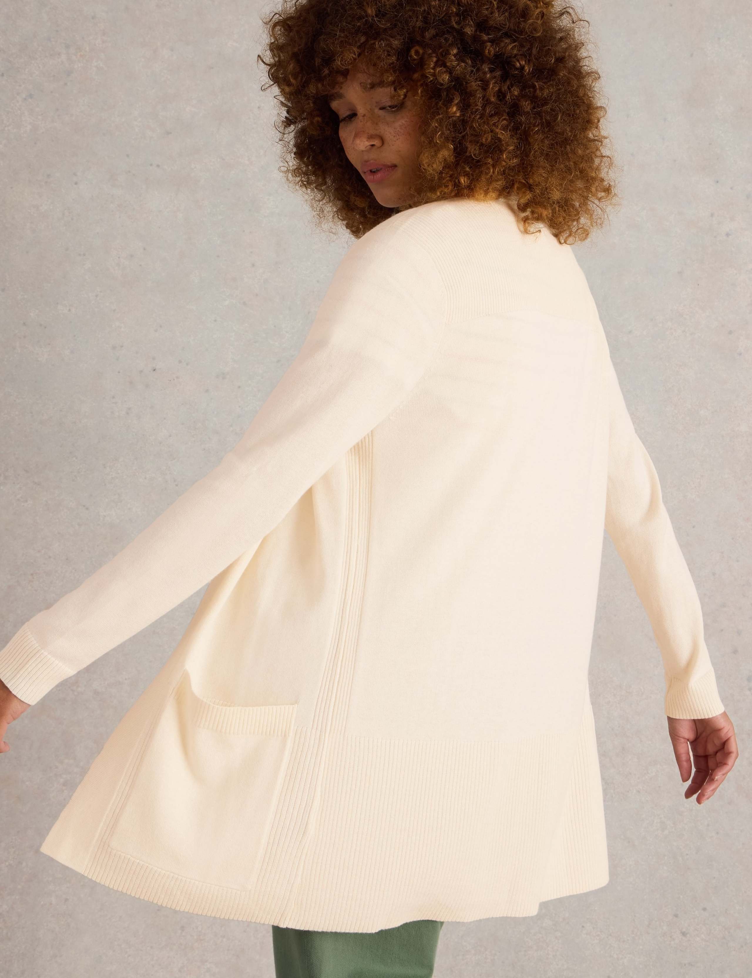 Cotton Blend Longline Cardigan 5 of 6