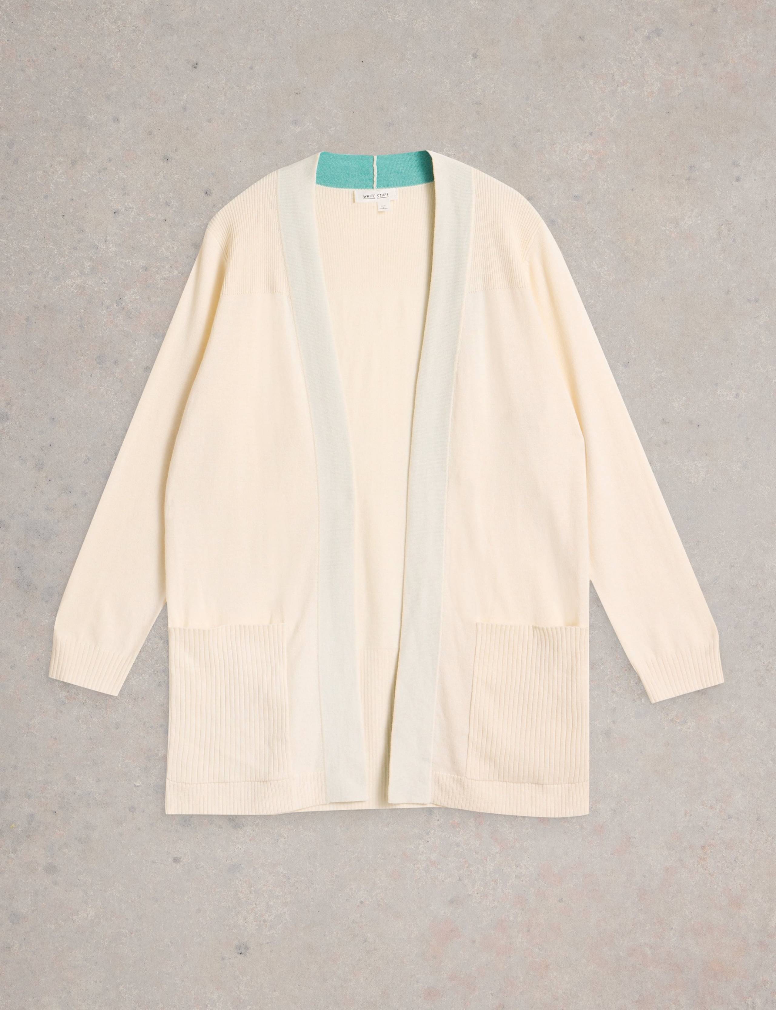 Cotton Blend Longline Cardigan 2 of 6
