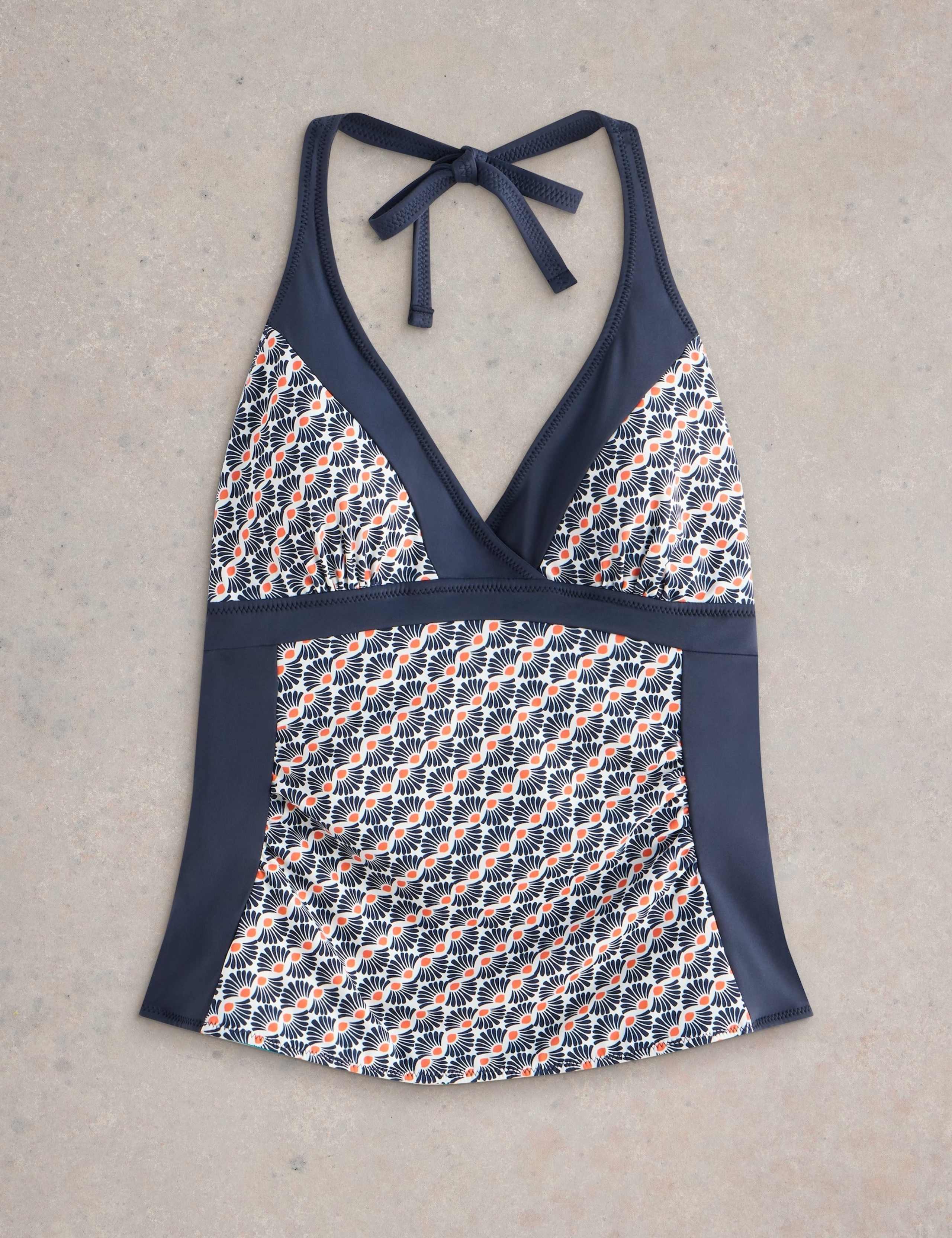 Printed Reversible Halterneck Tankini Top 6 of 7