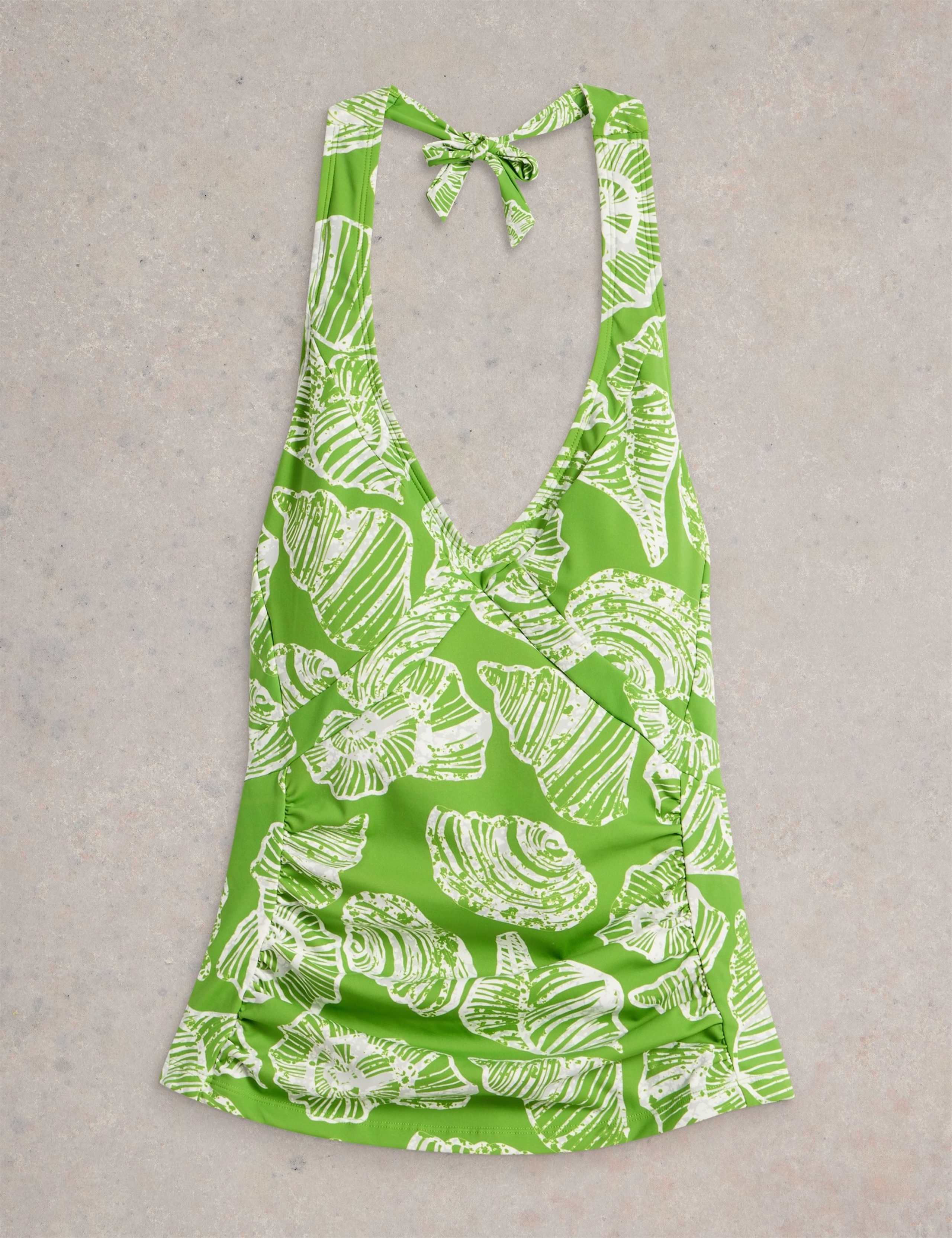 Printed Padded V-Neck Tankini Top 2 of 6