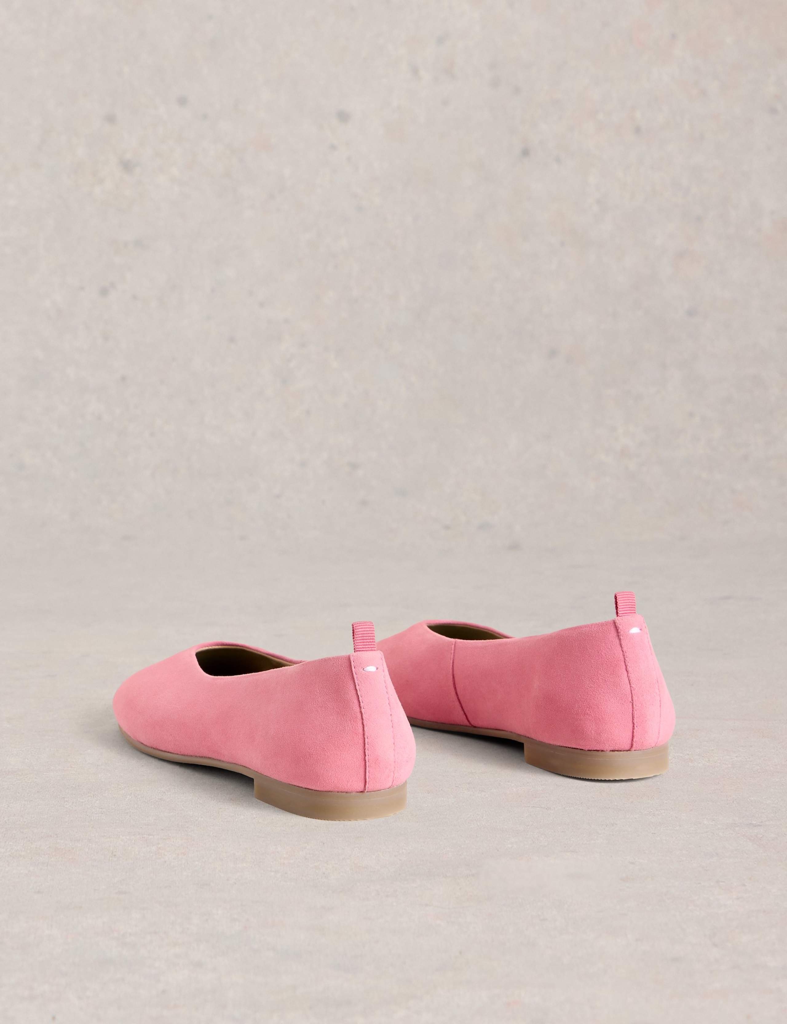 Suede Flat Ballet Pumps 3 of 4