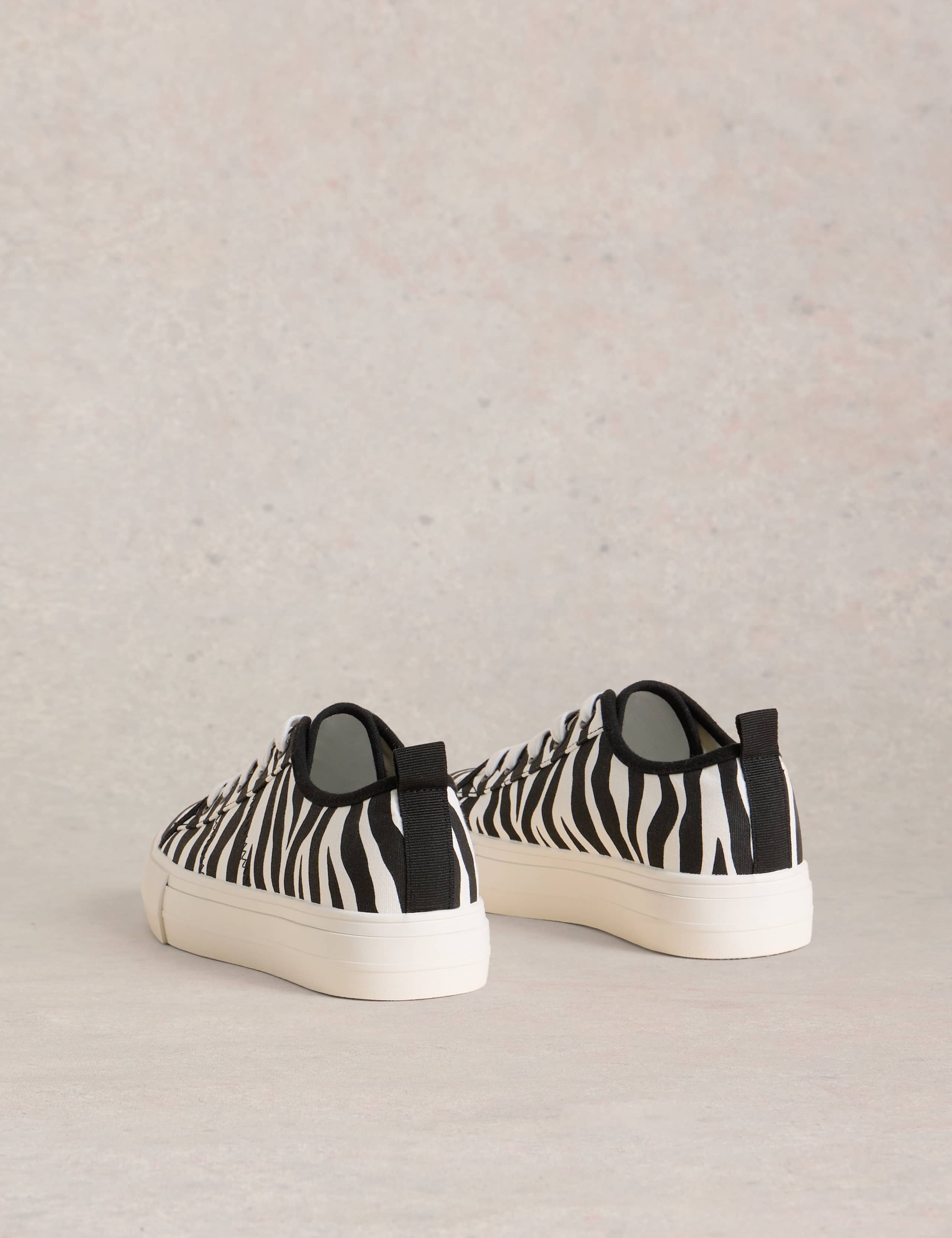 Canvas Animal Print Platform Trainers 3 of 4