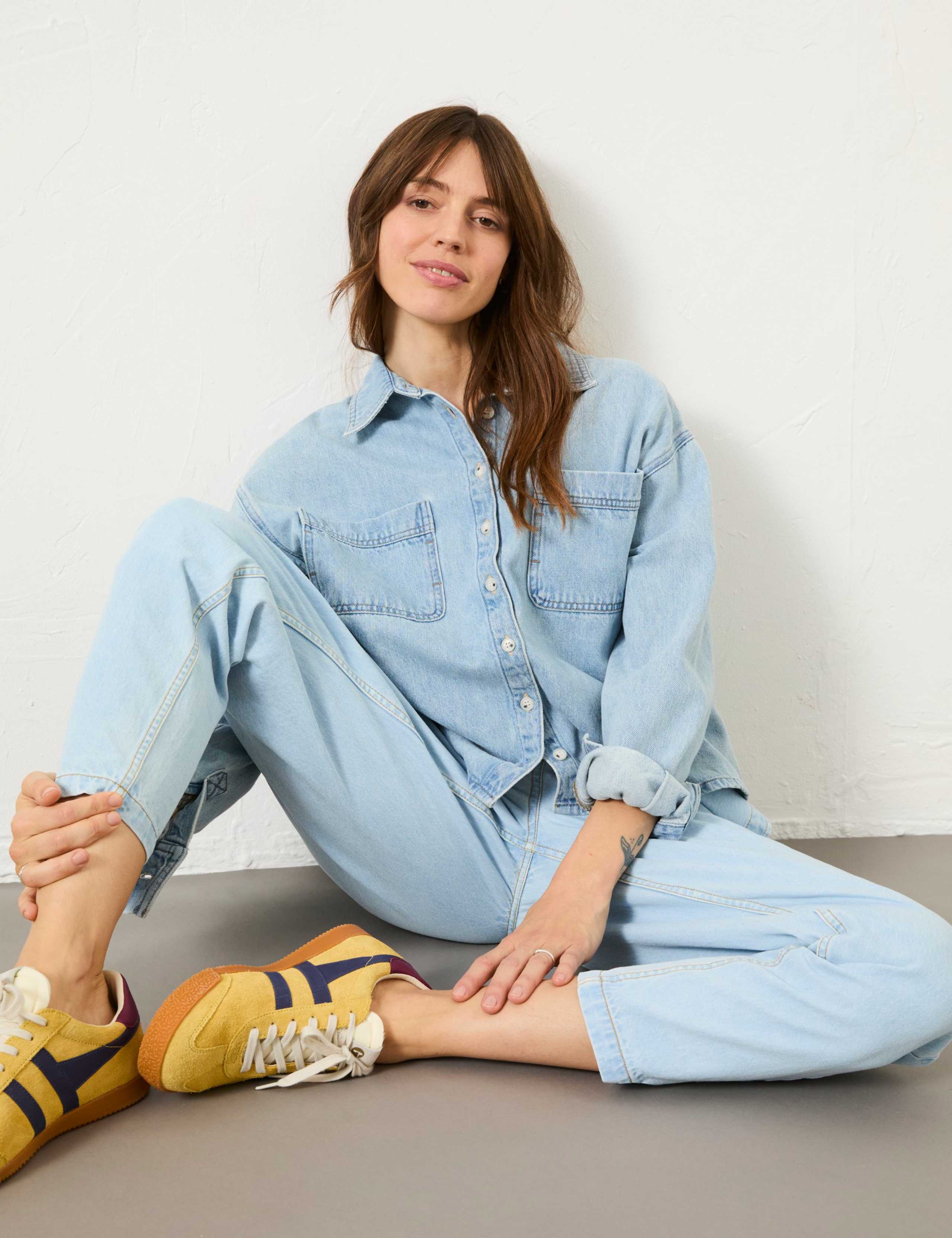 Pure Cotton Collared Button Through Shirt 3 of 5