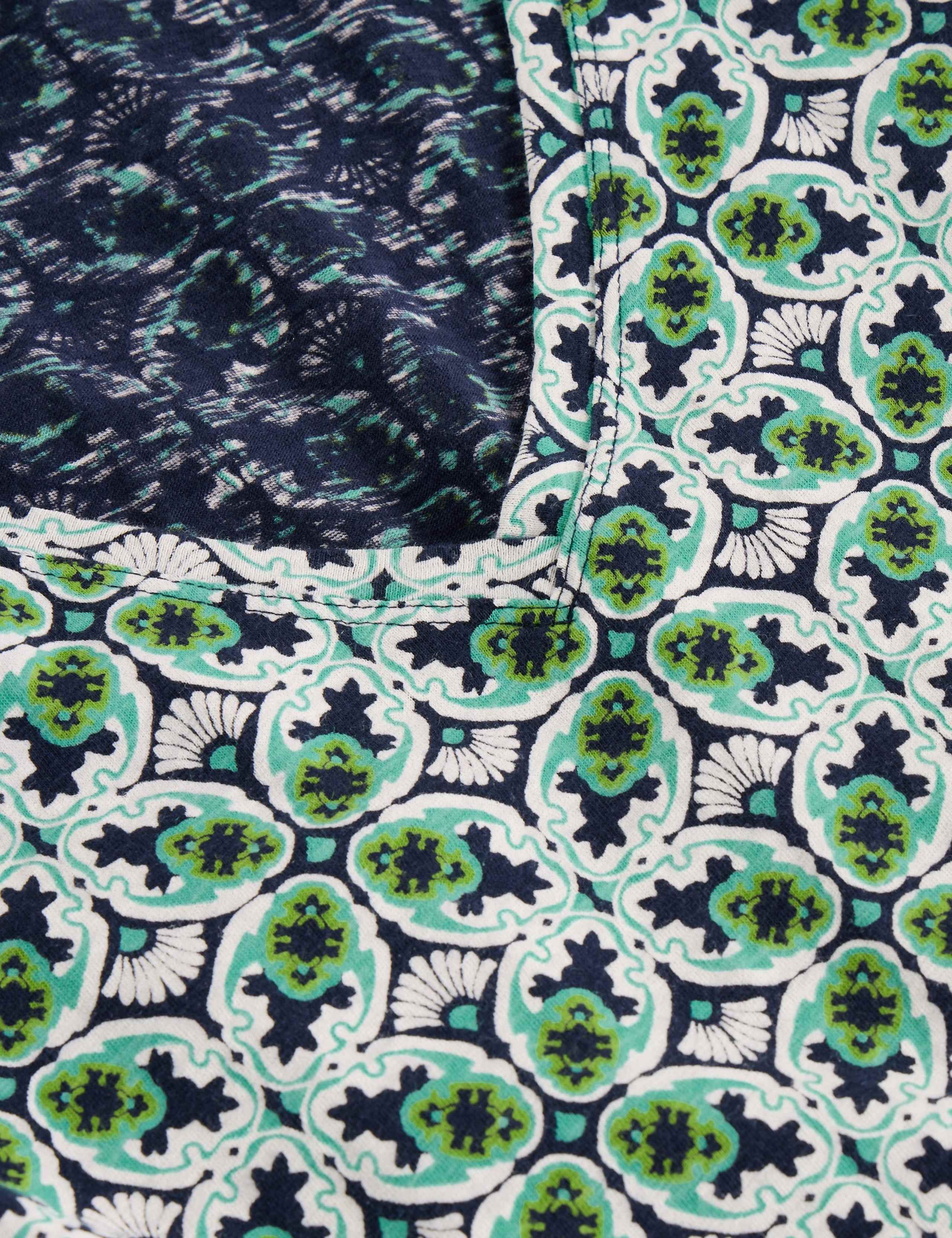 Pure Cotton Printed V-Neck Midi Beach Dress 9 of 10