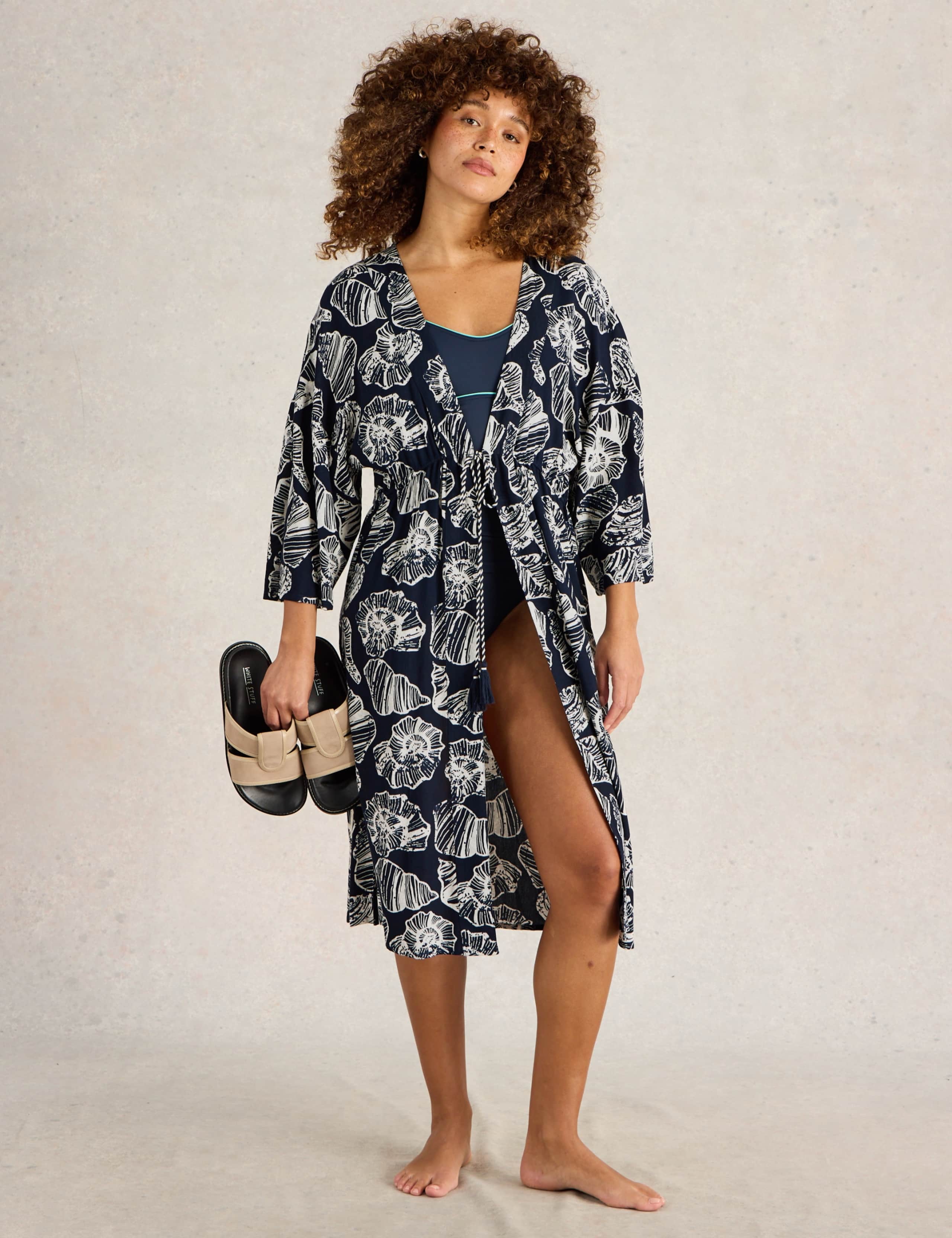 Shell Print Kimono Wrap 4 of 7