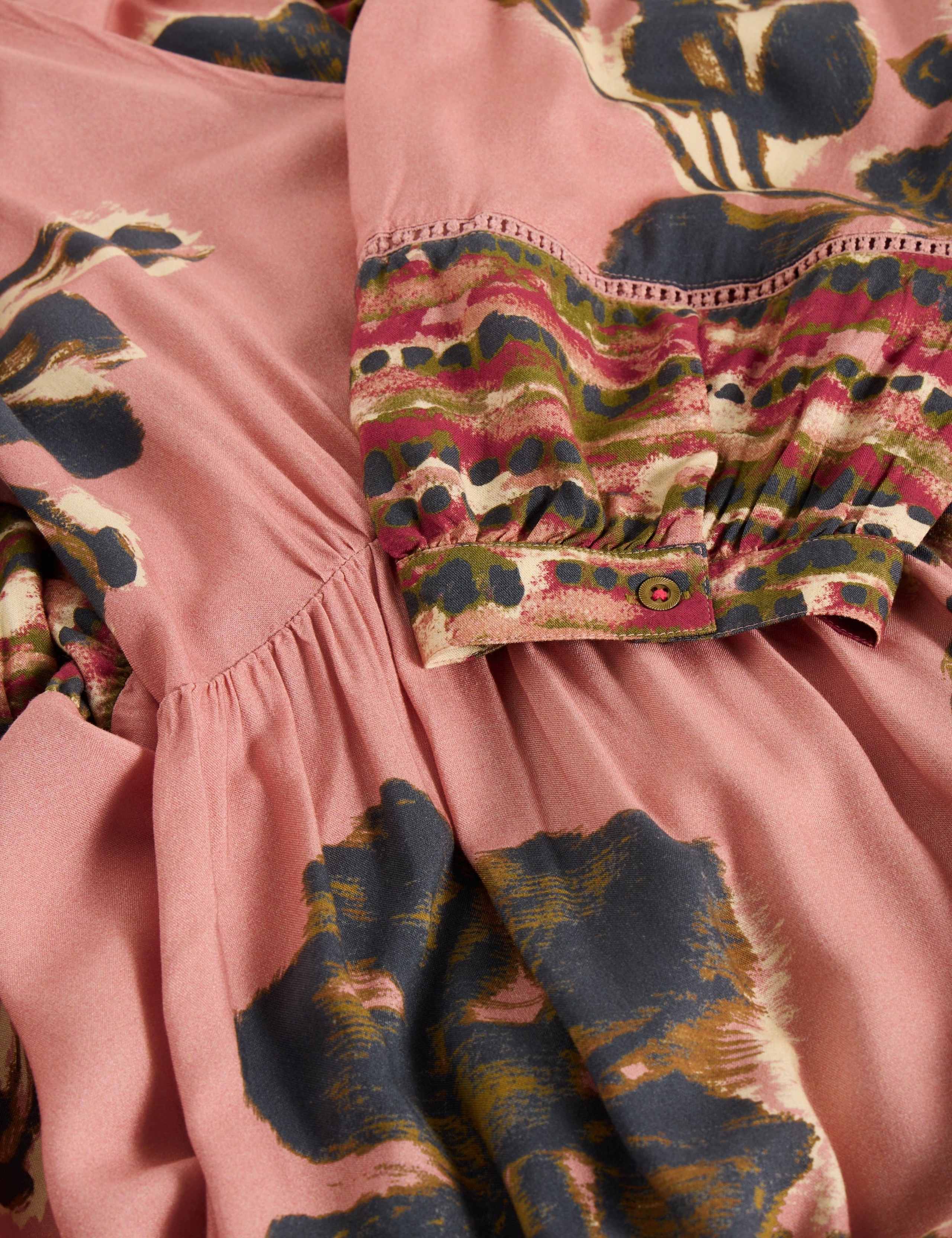 Floral V-Neck Midi Tea Dress 6 of 6