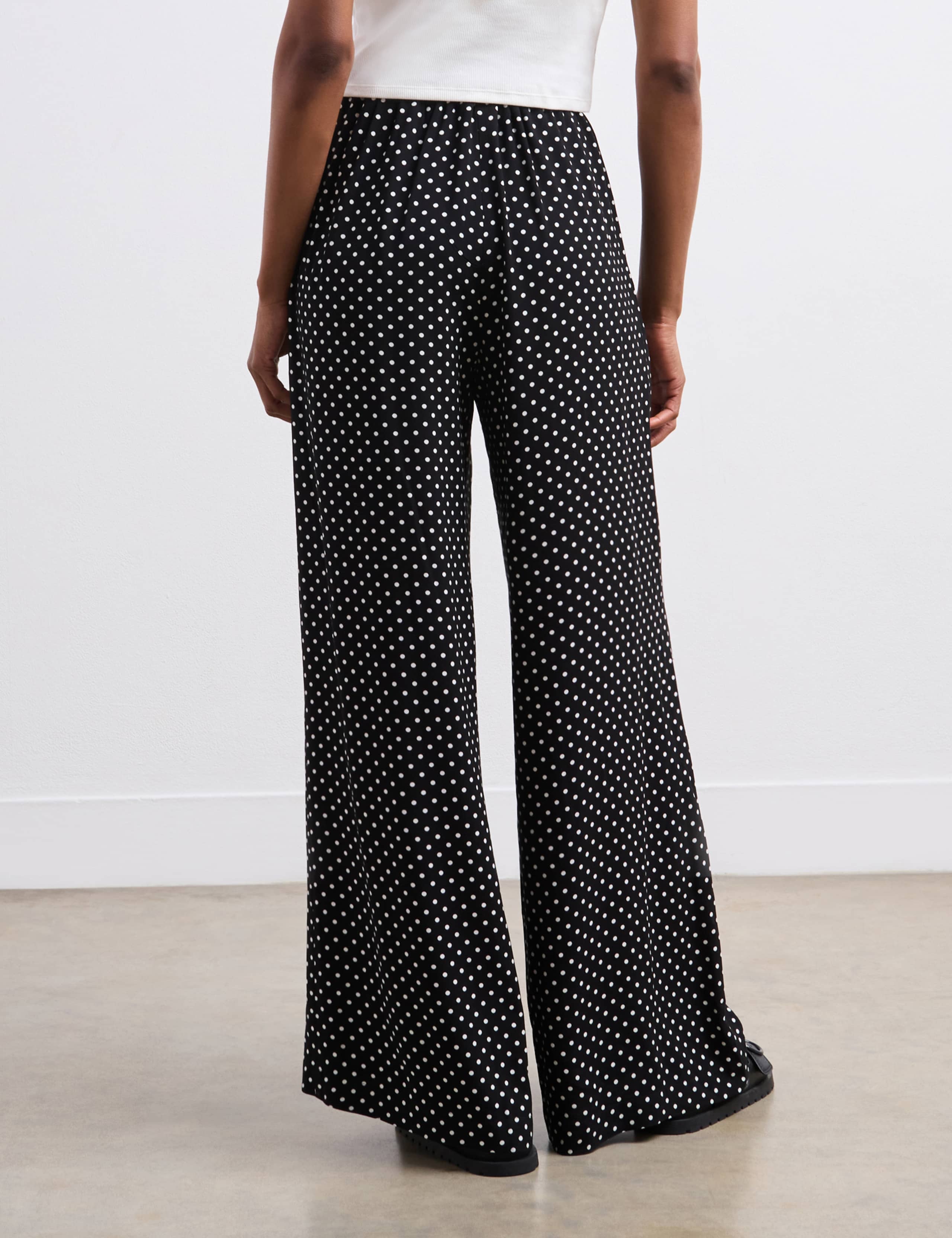 Polka Dot Wide Leg Trousers 4 of 4