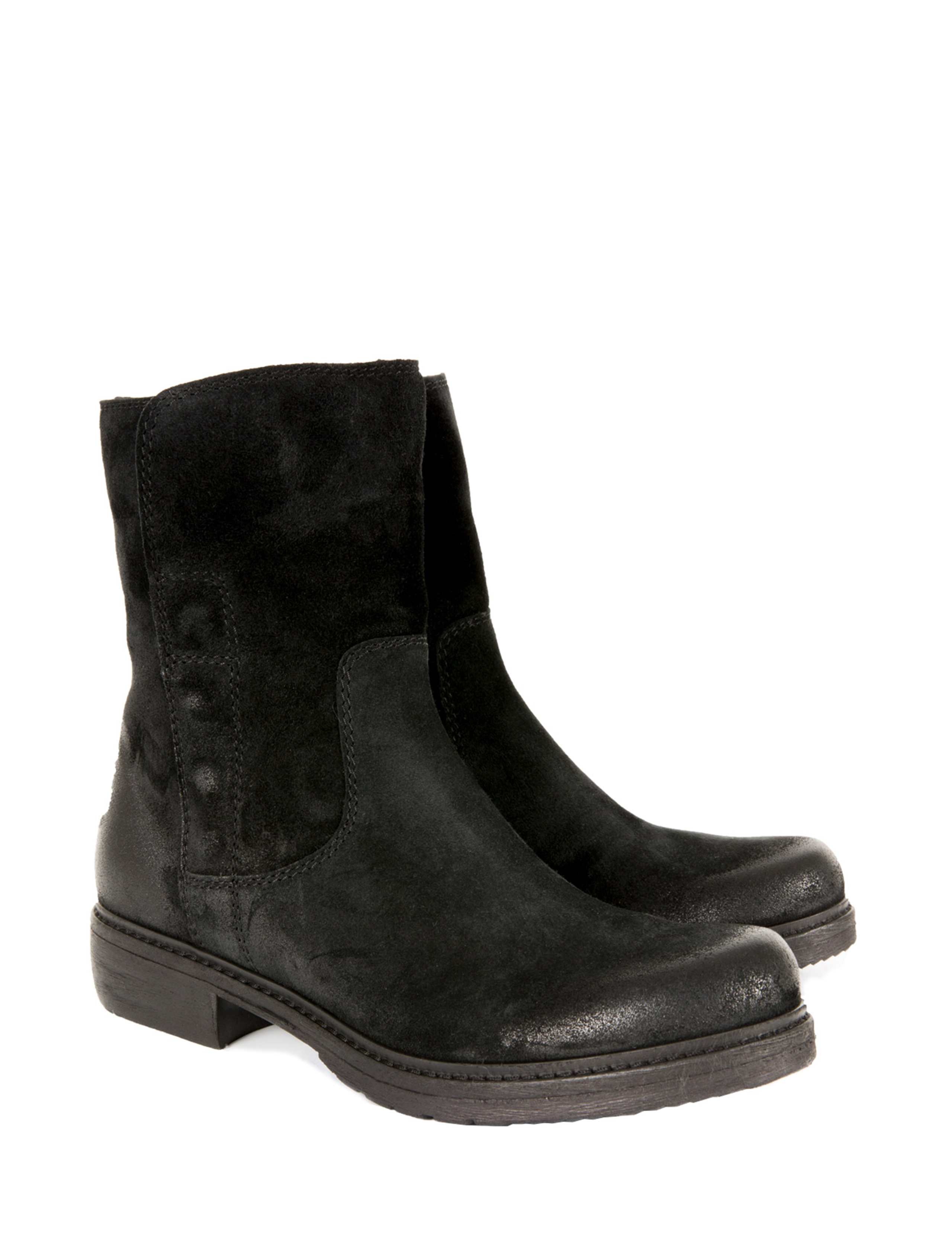 Suede Block Heel Ankle Boots 2 of 3