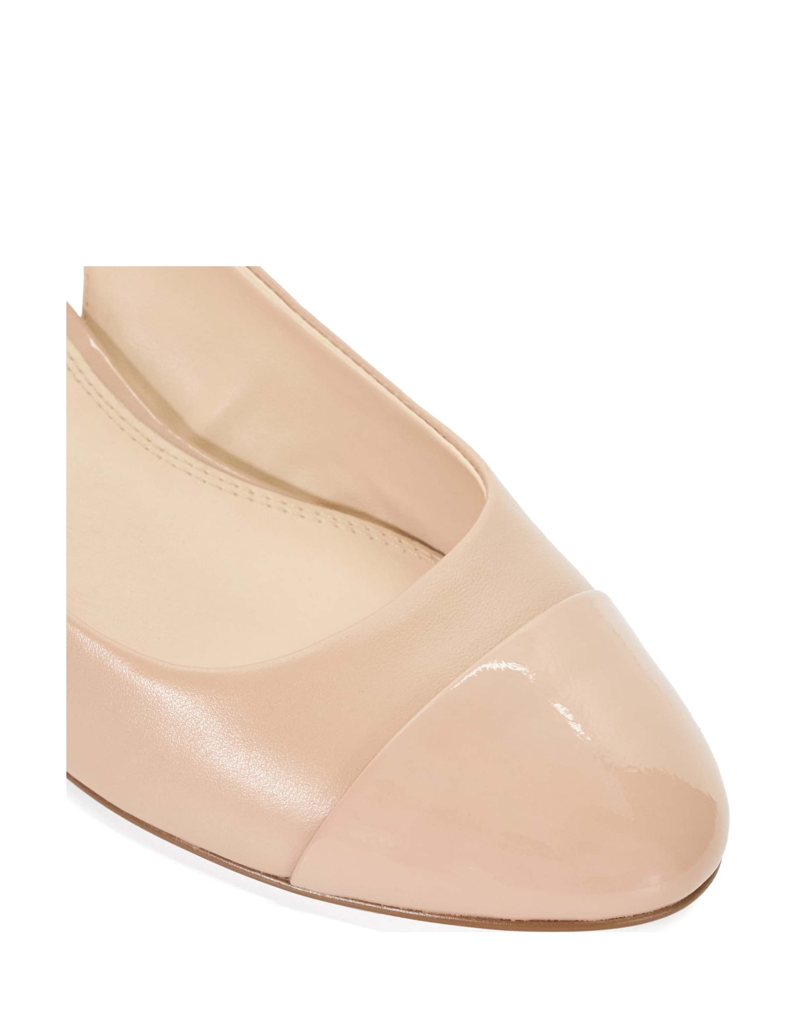 Leather Block Heel Slingback Shoes 5 of 5