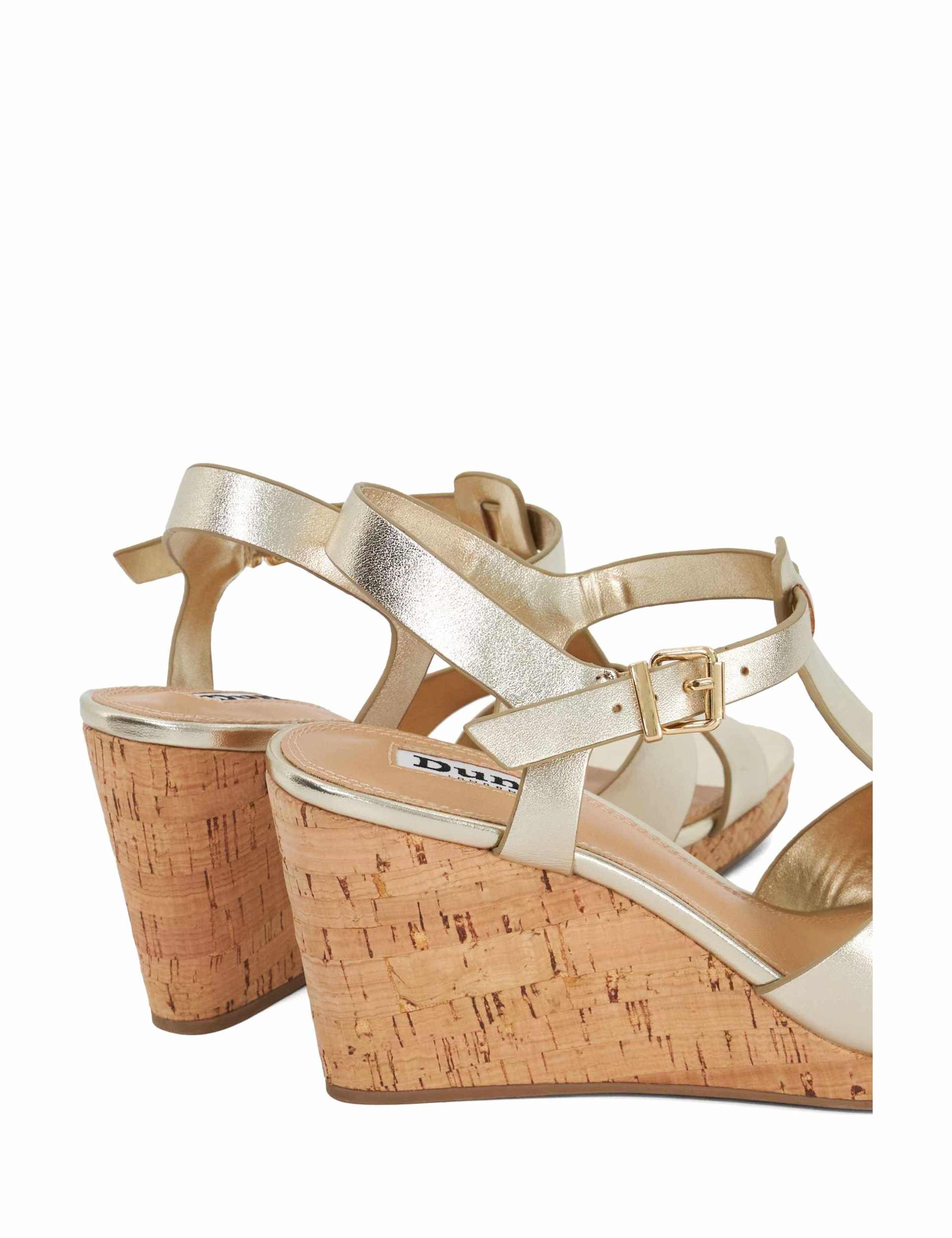 Leather T Bar Wedge Espadrilles 6 of 6