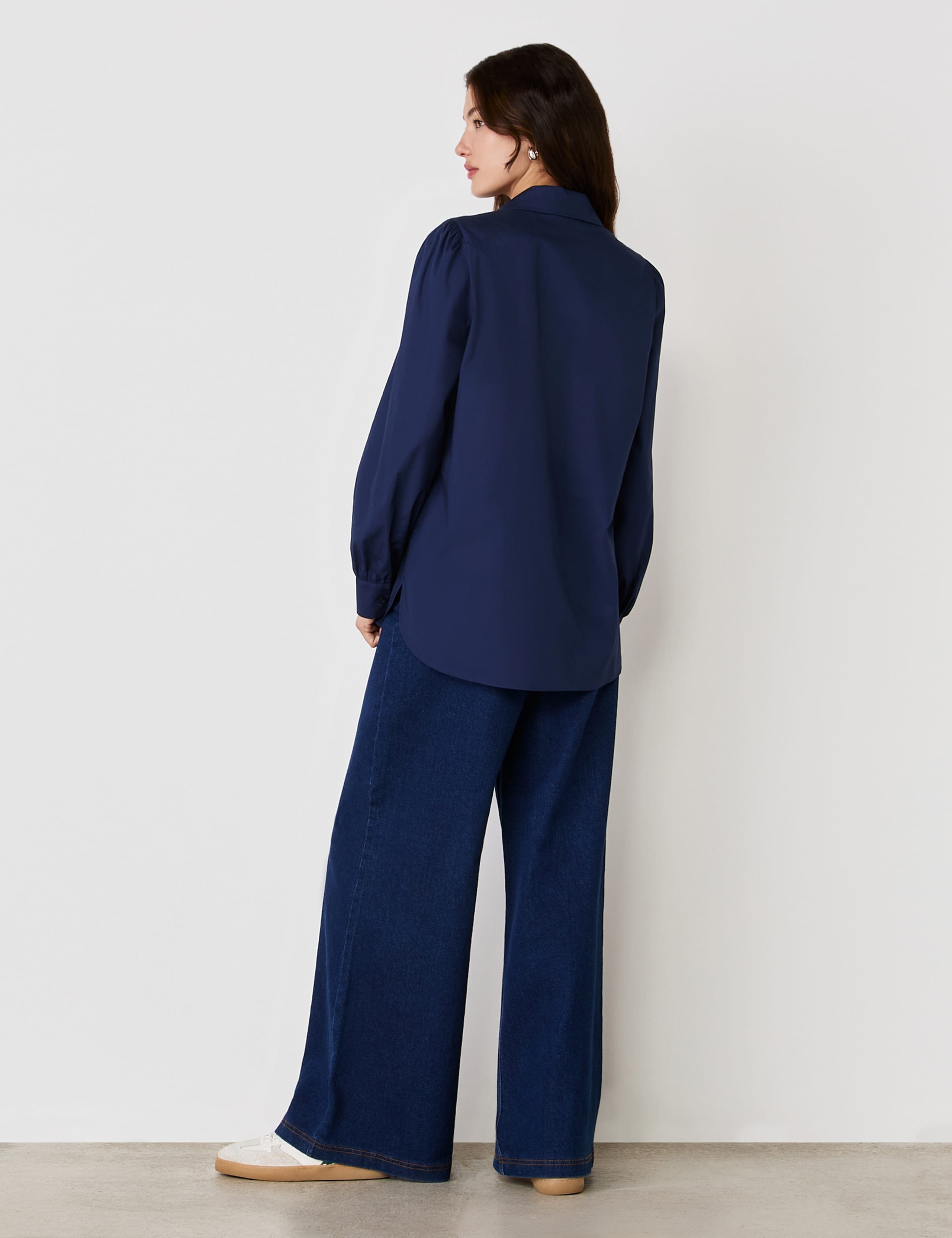 Cotton Rich Collared Pintuck Shirt 3 of 4