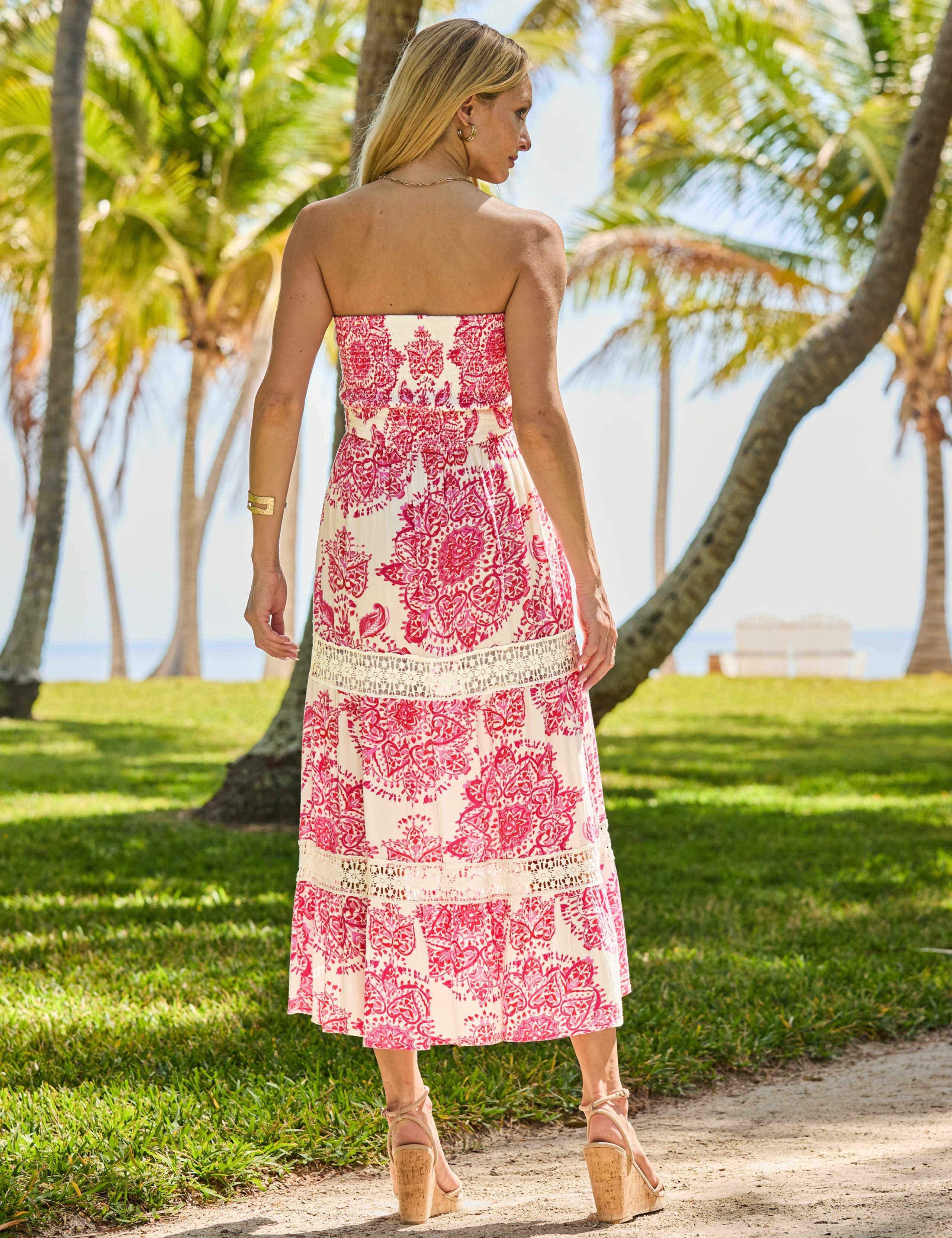 Paisley Bandeau Midi Dress 4 of 6