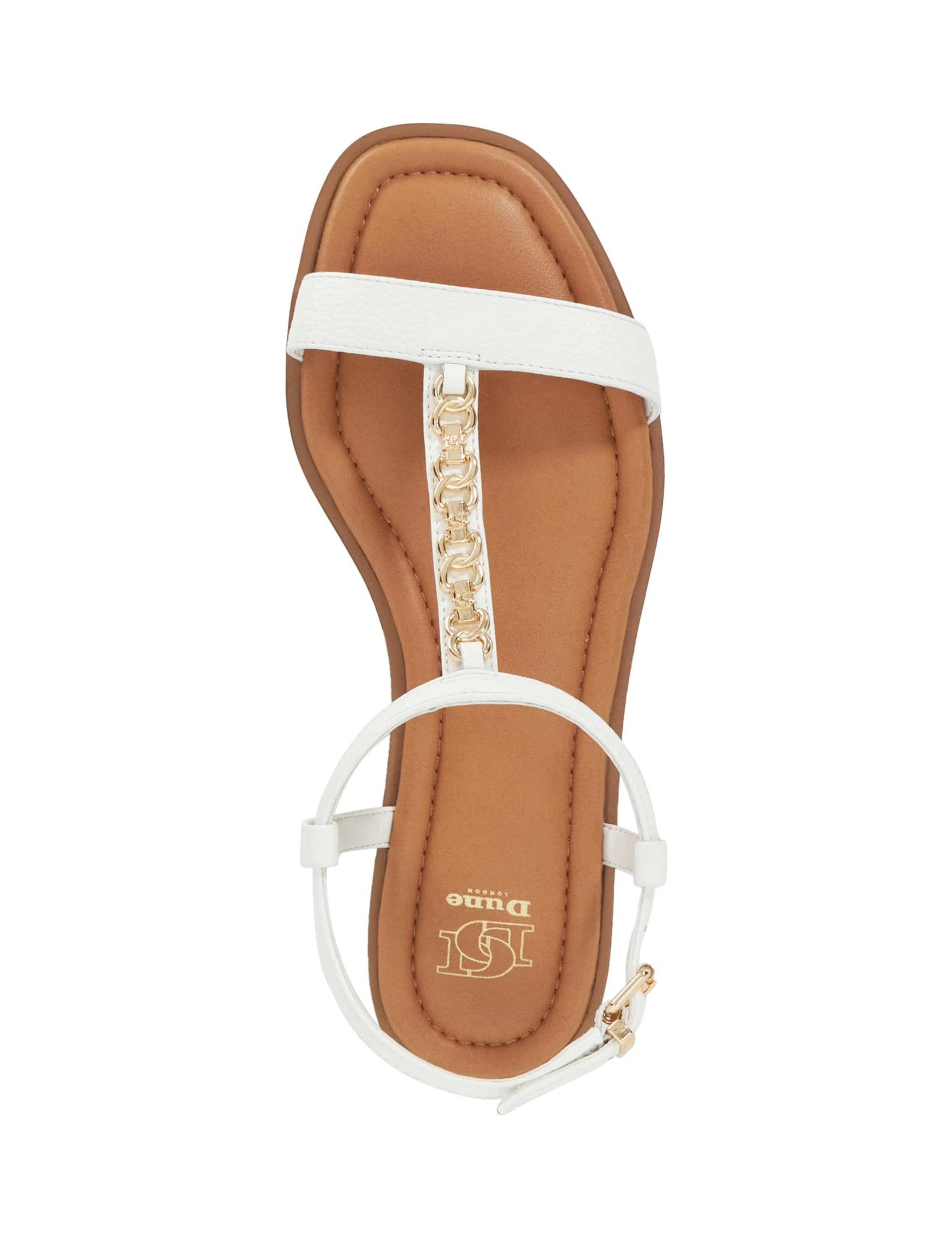Leather Chain T Bar Flat Sandals 2 of 5