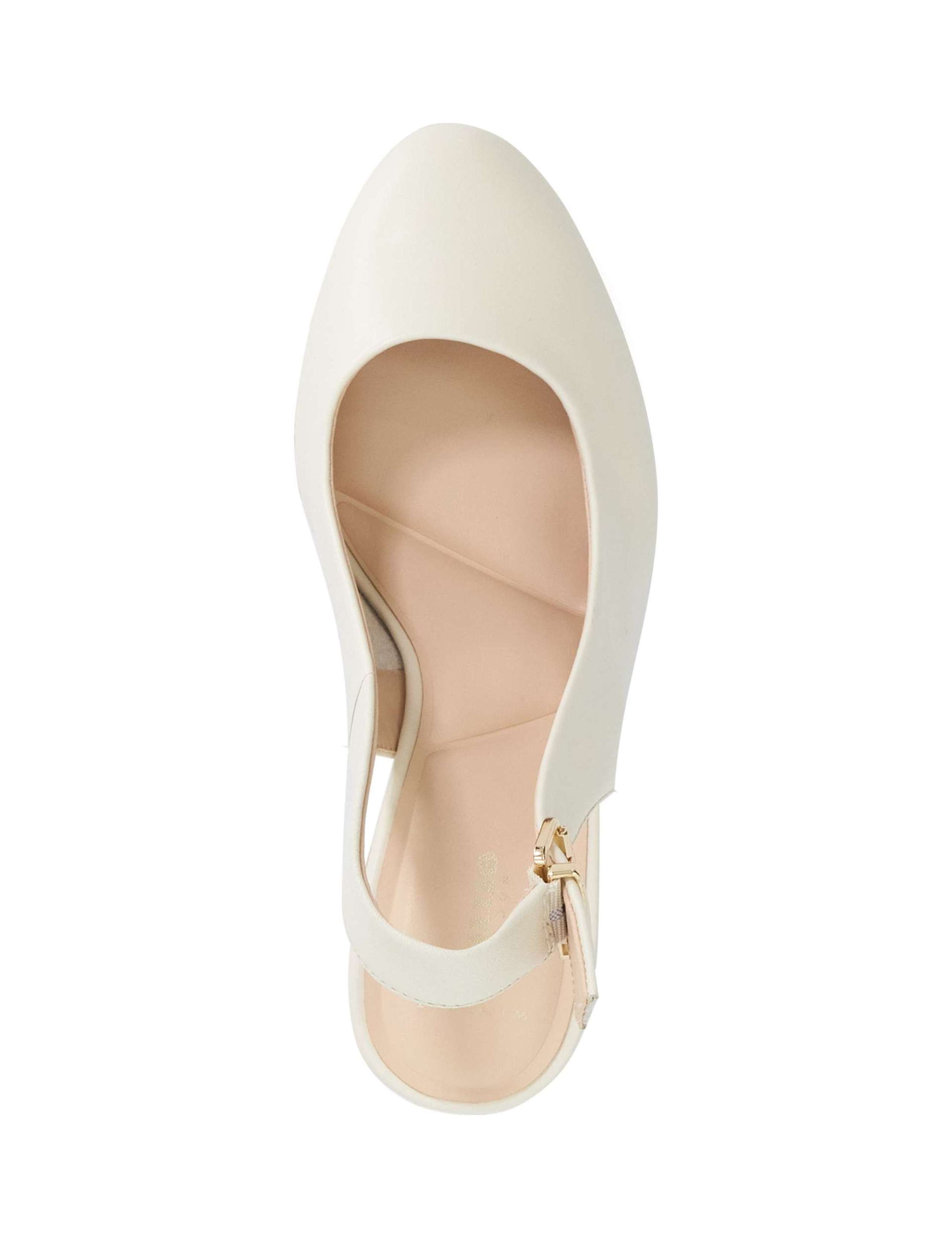 Leather Ankle Strap Wedge Slingback Sandals 3 of 6