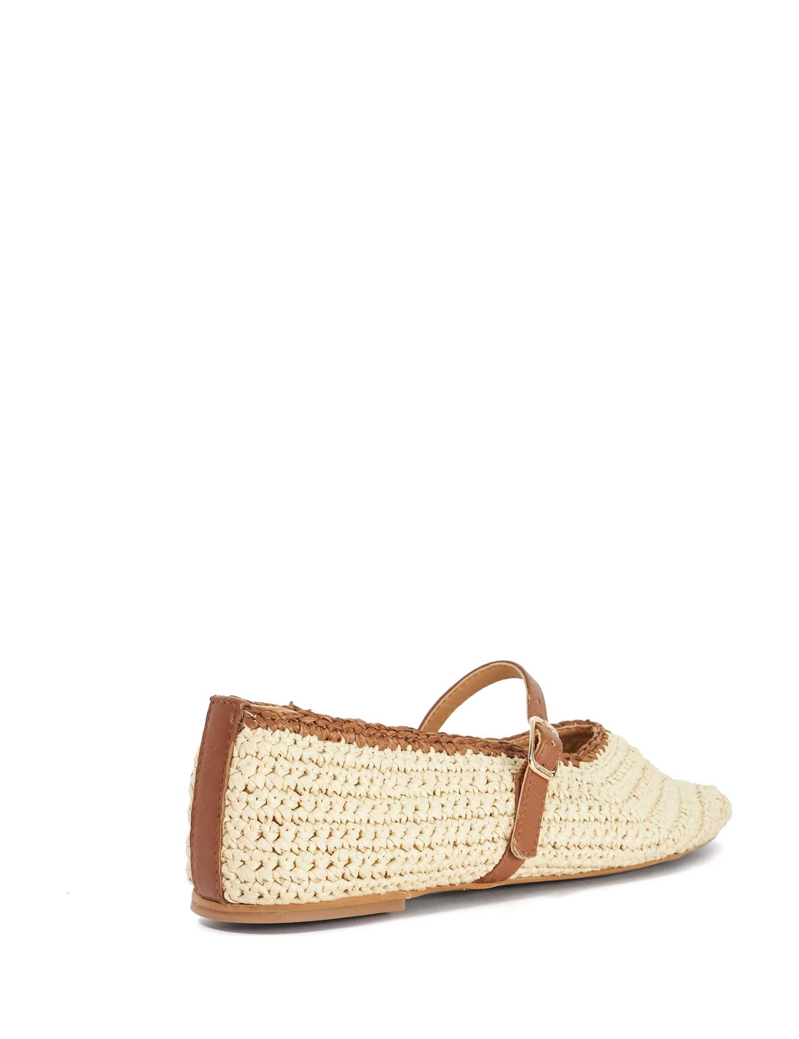 Raffia Flat Mary Jane Ballet Pumps 5 of 6