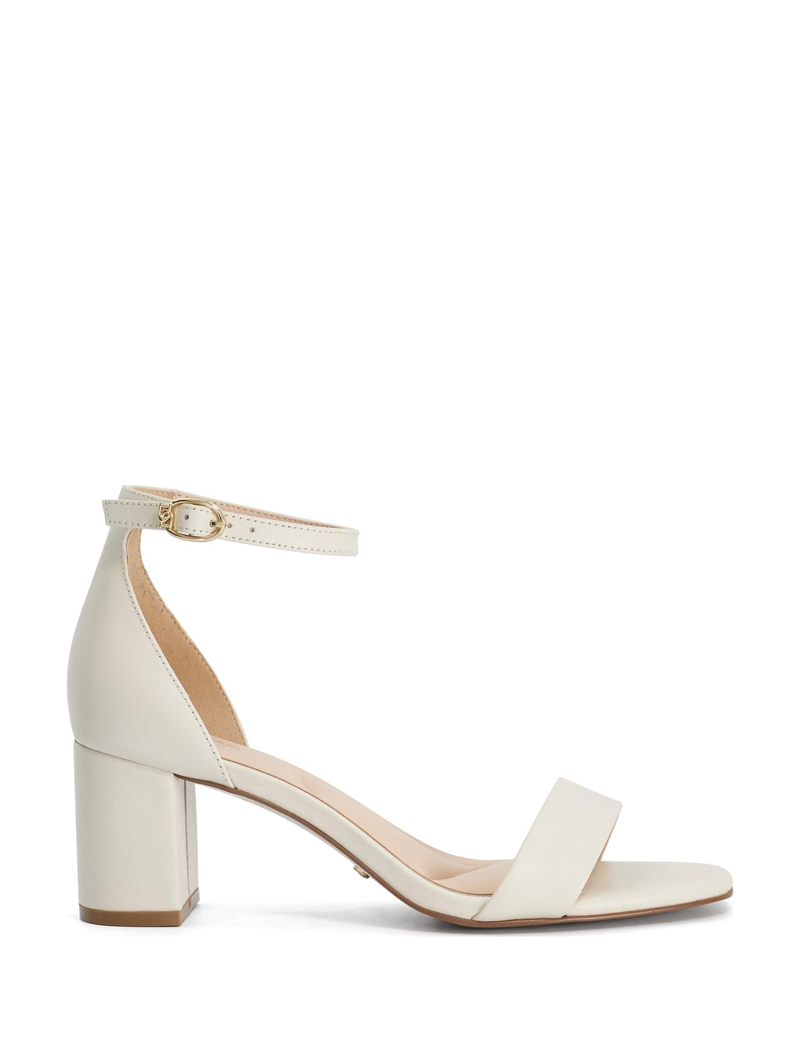 Leather Ankle Strap Block Heel Sandals 2 of 6