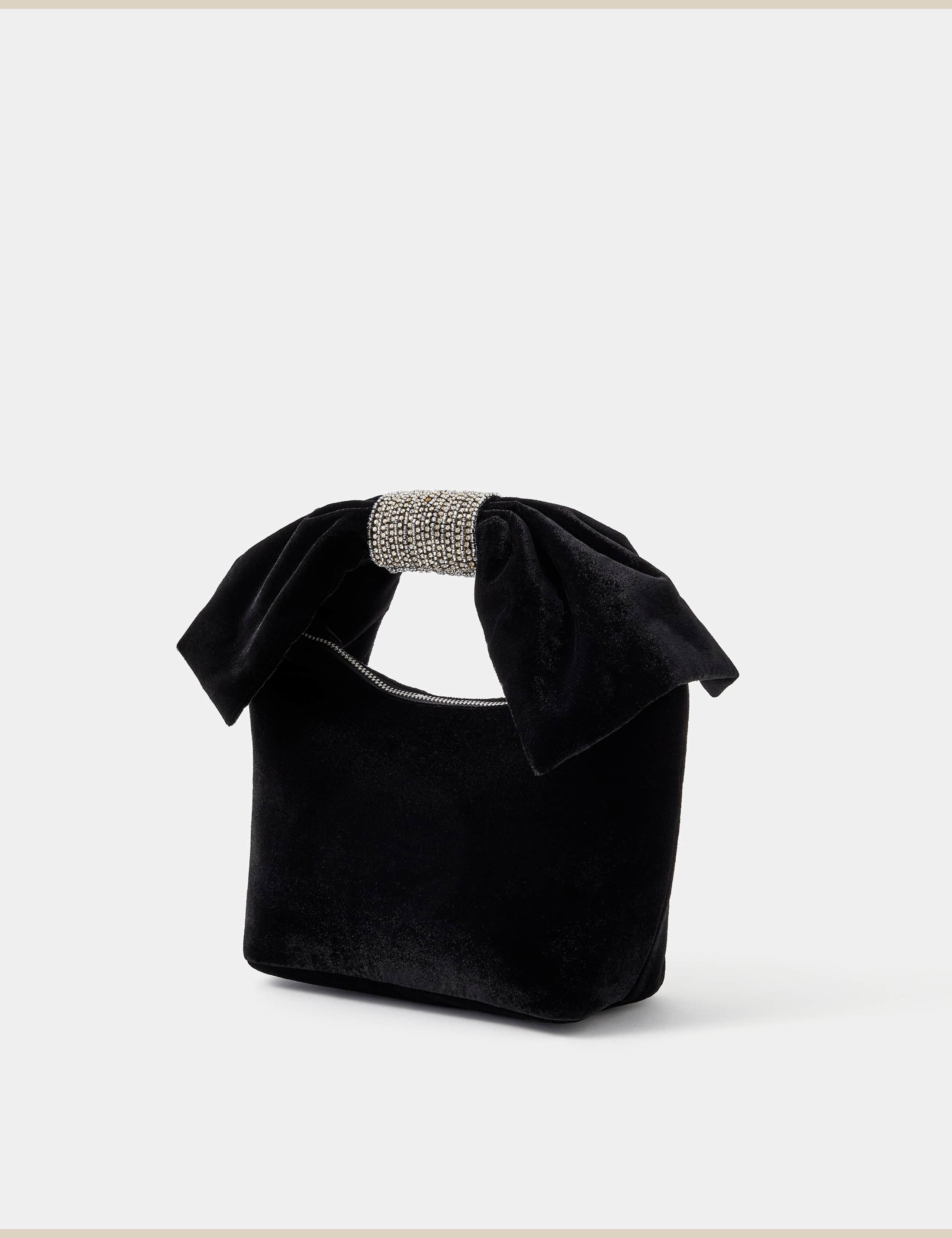 Velvet Bow Handle Clutch Bag 2 of 4