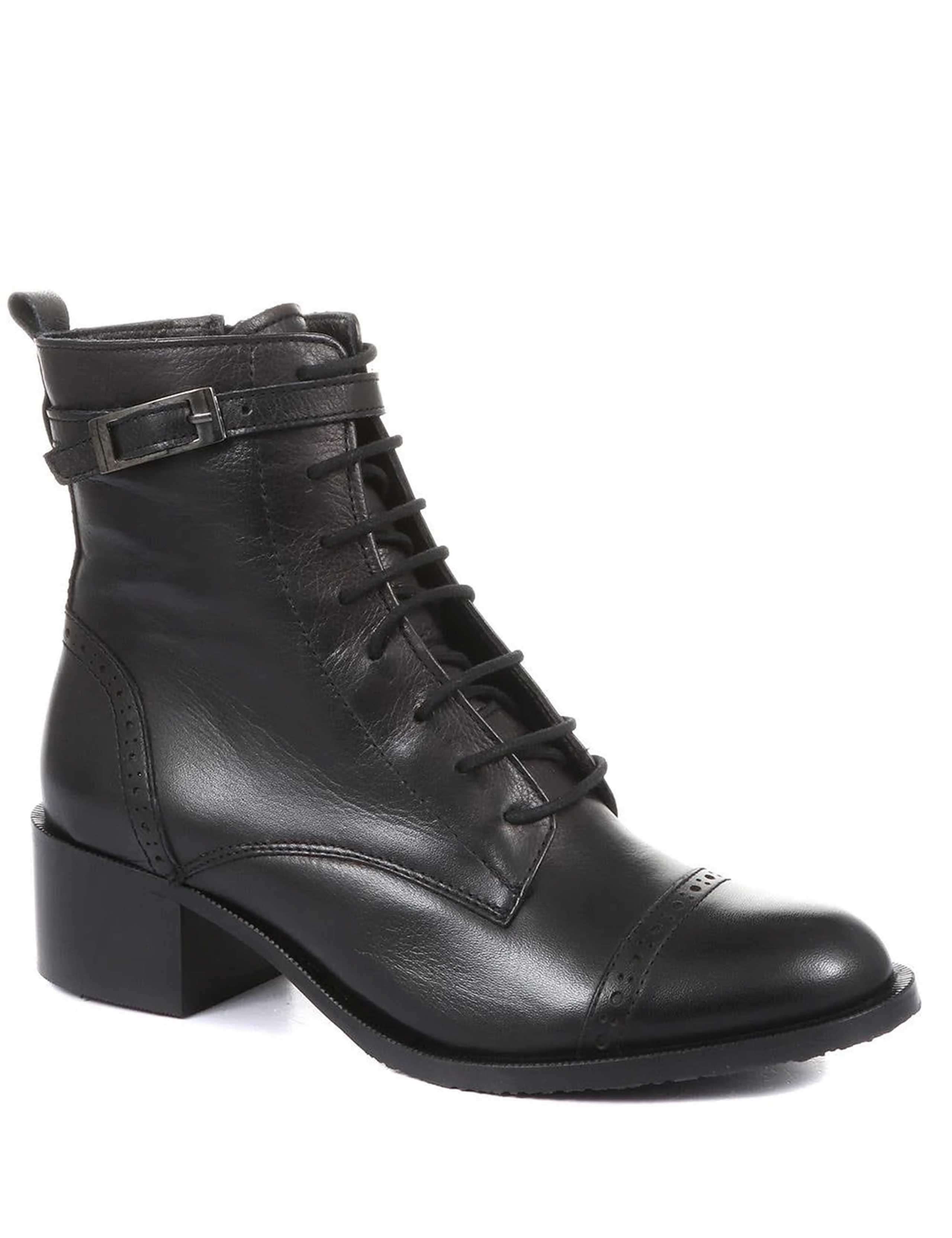 Wide Fit Leather Block Heel Ankle Boots 3 of 6