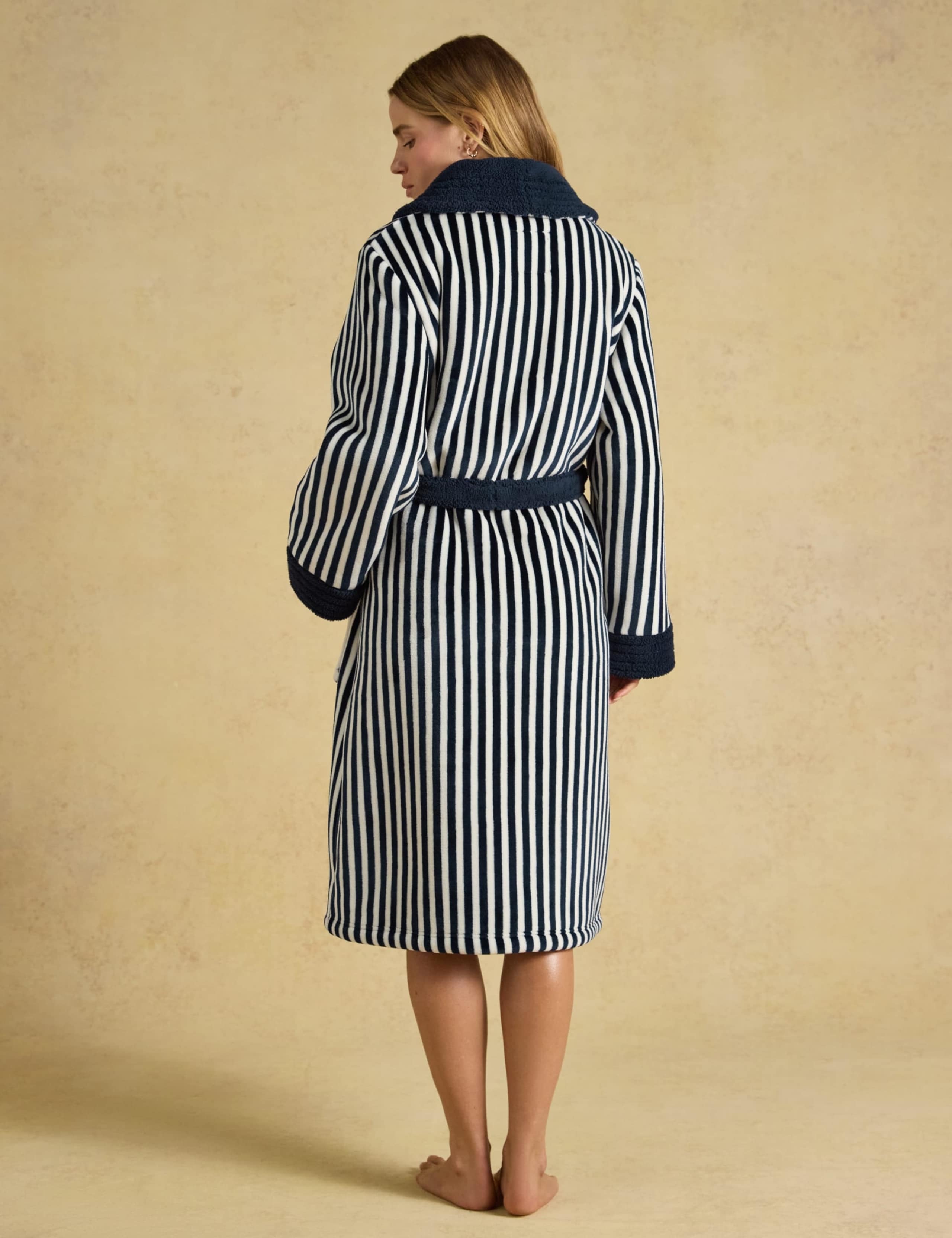 Fleece Striped Dressing Gown 4 of 6