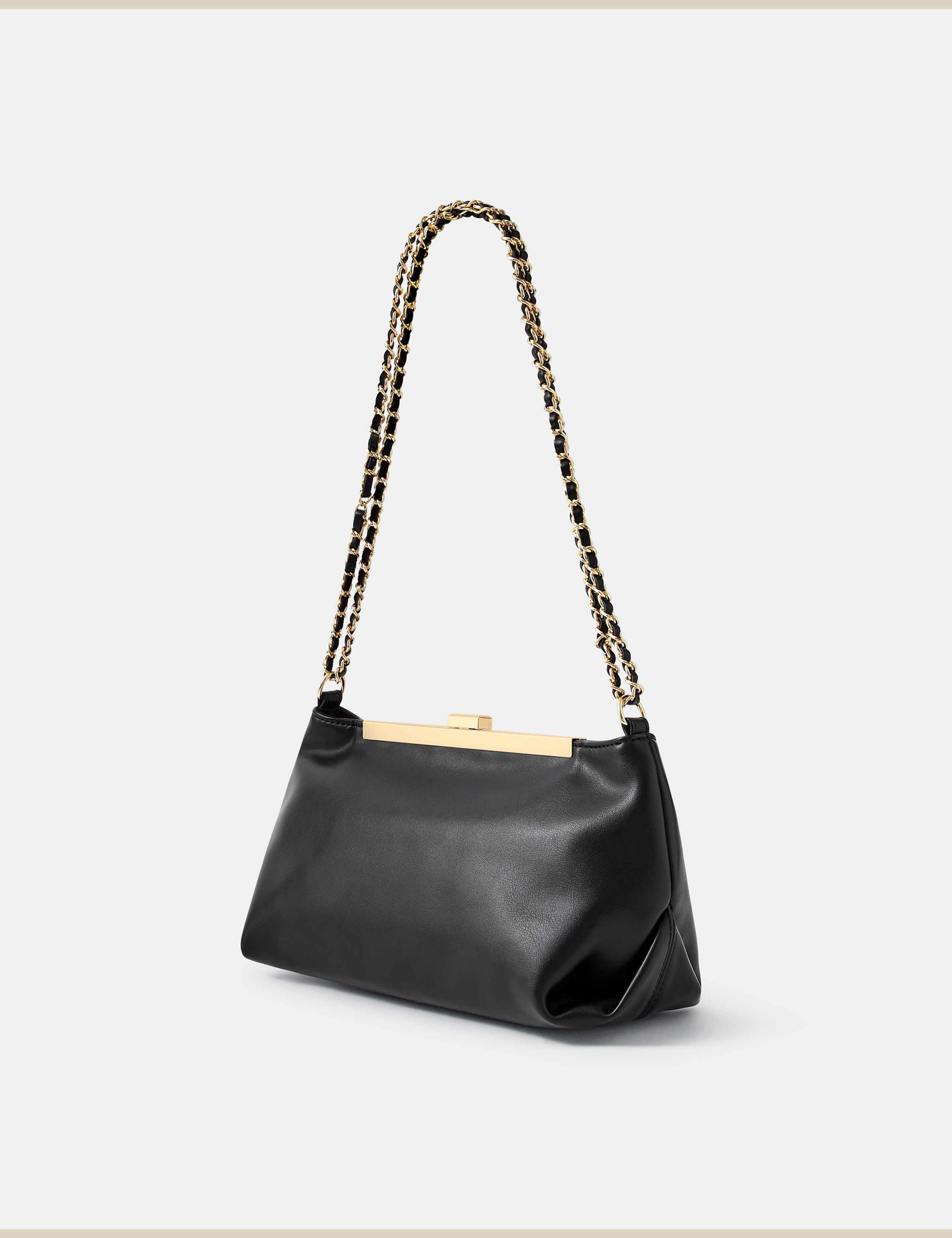 Faux Leather Chain Strap Shoulder Bag 2 of 4