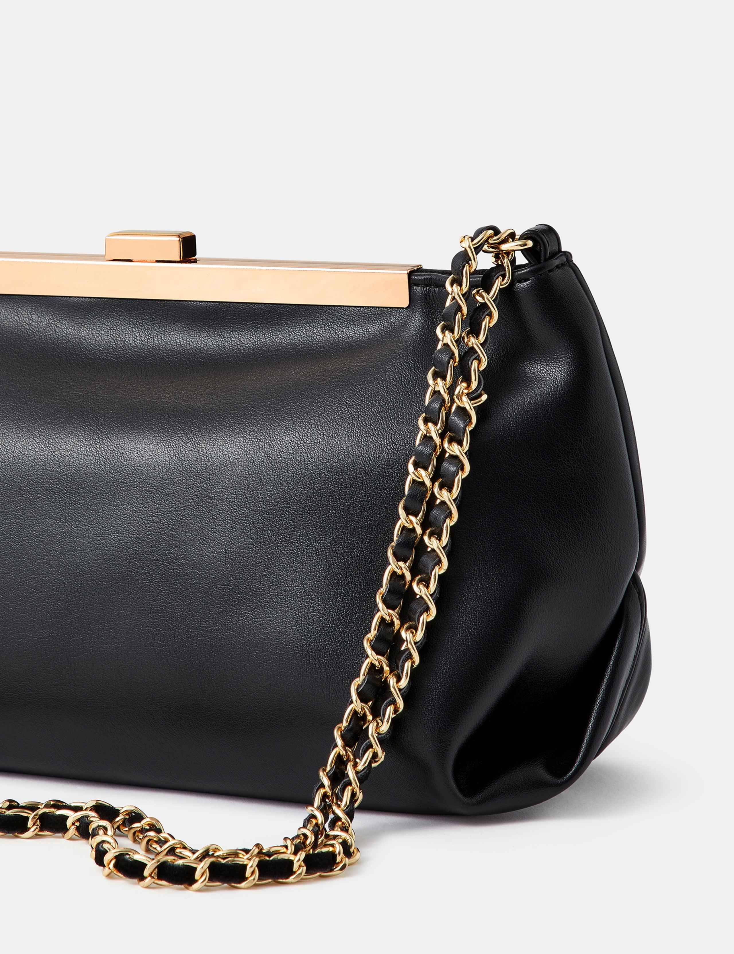 Faux Leather Chain Strap Shoulder Bag 3 of 4