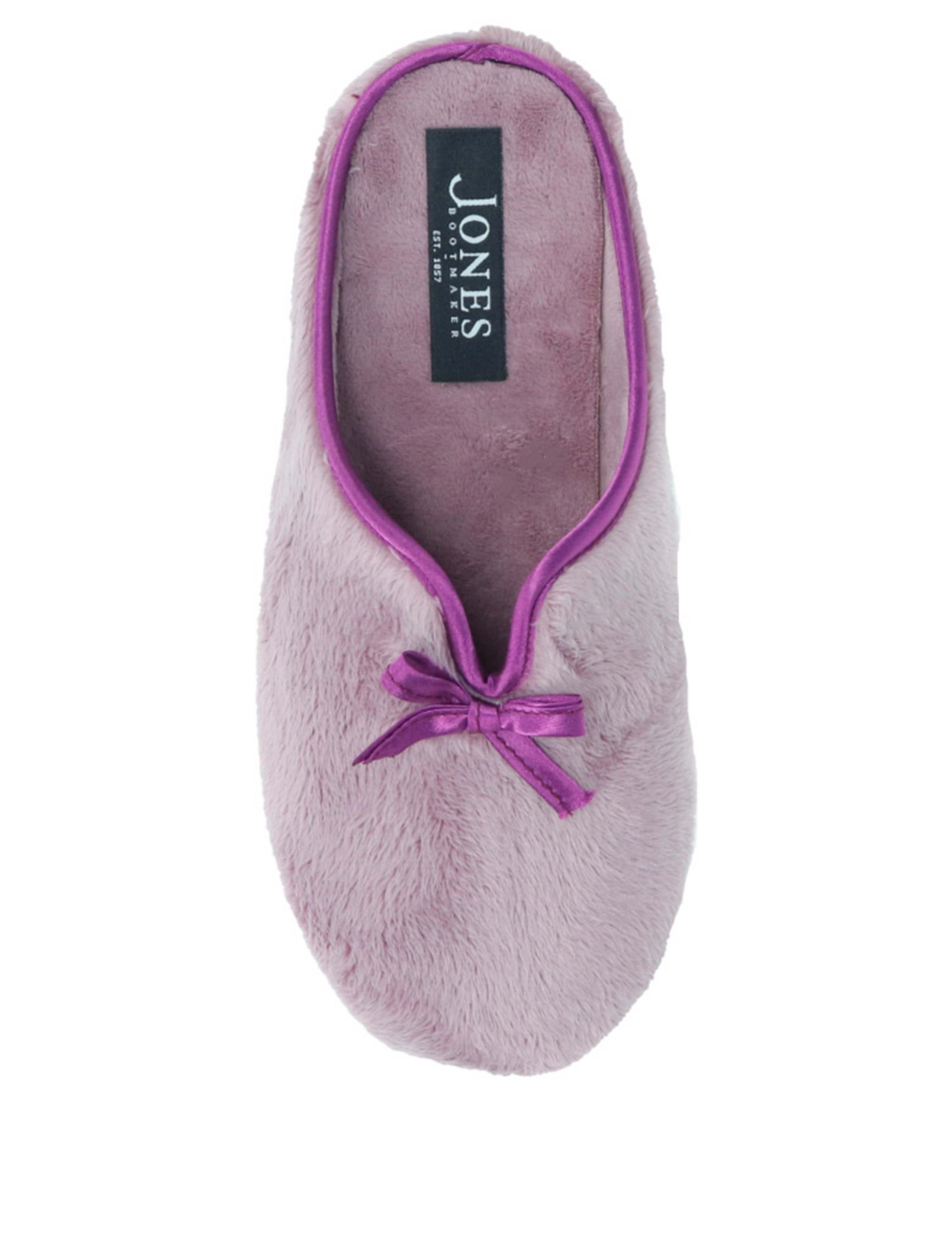 Bow Faux Fur Lined Mule Slippers 4 of 7