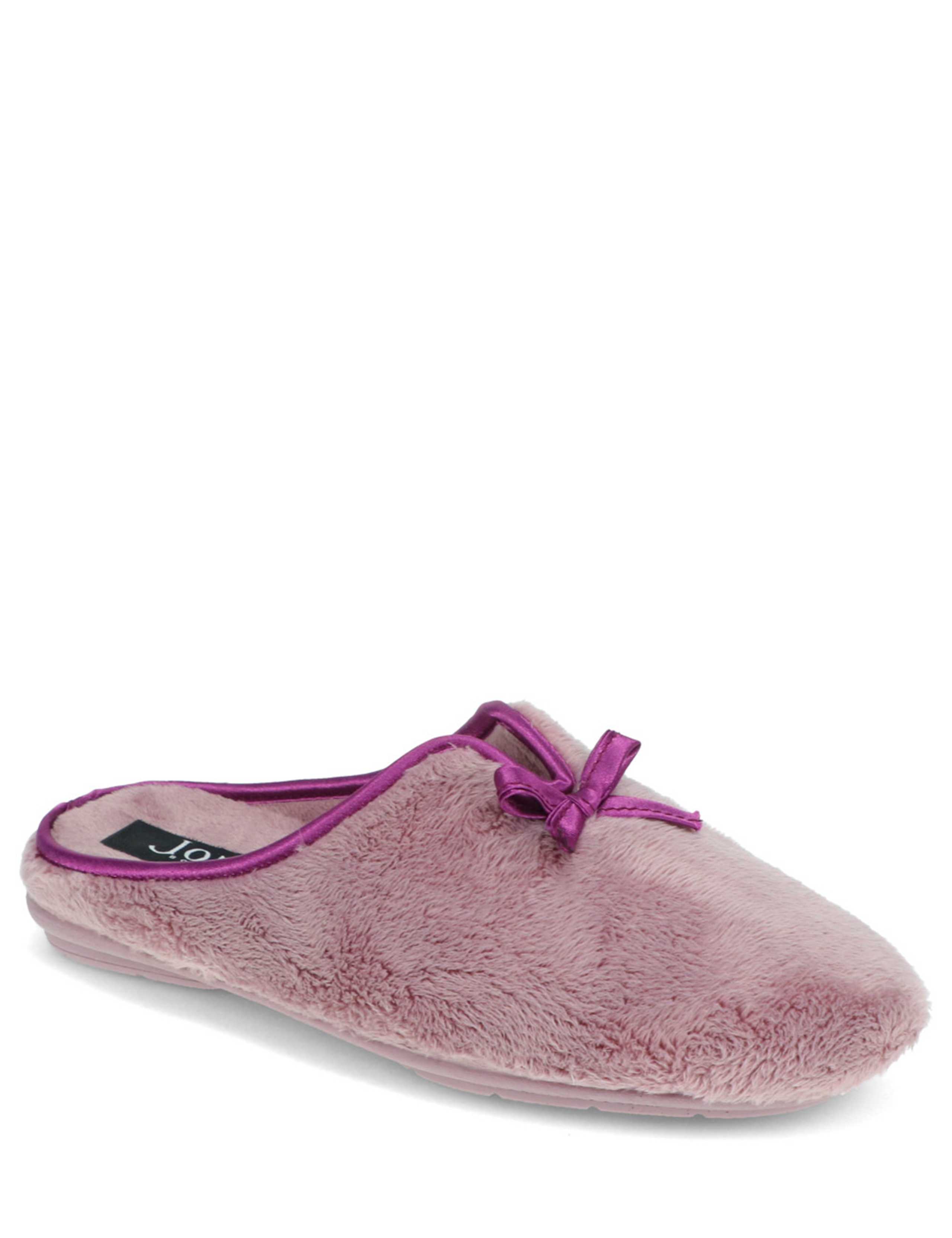 Bow Faux Fur Lined Mule Slippers 5 of 7
