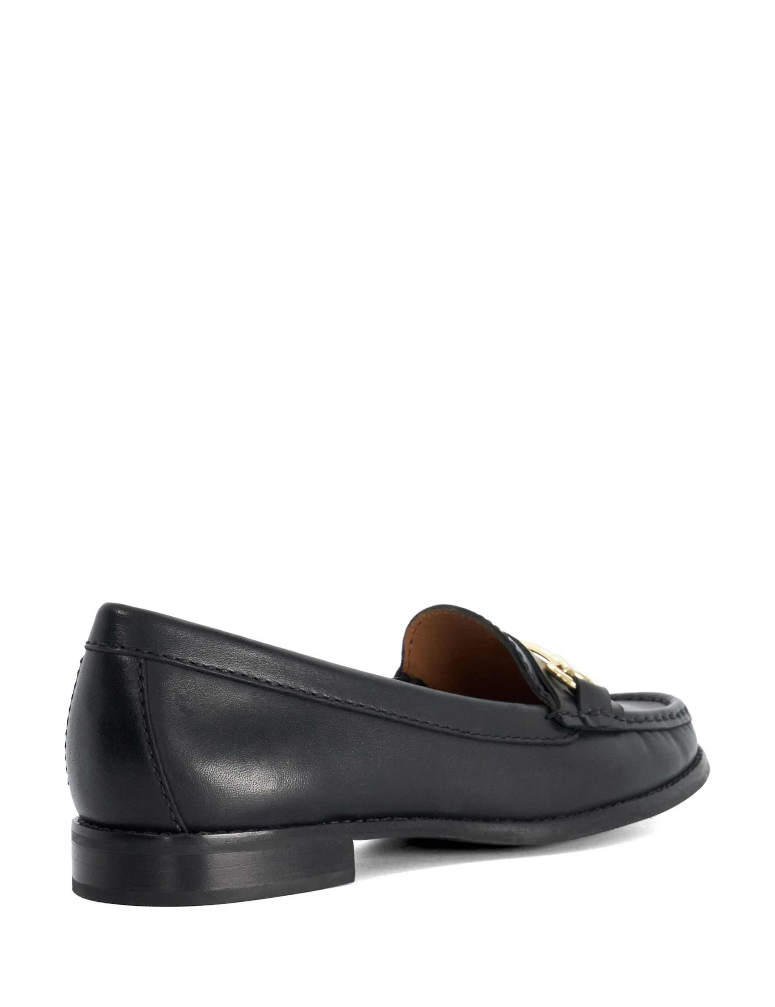 Wide Fit Leather Slip On Flat Loafers 3 of 5
