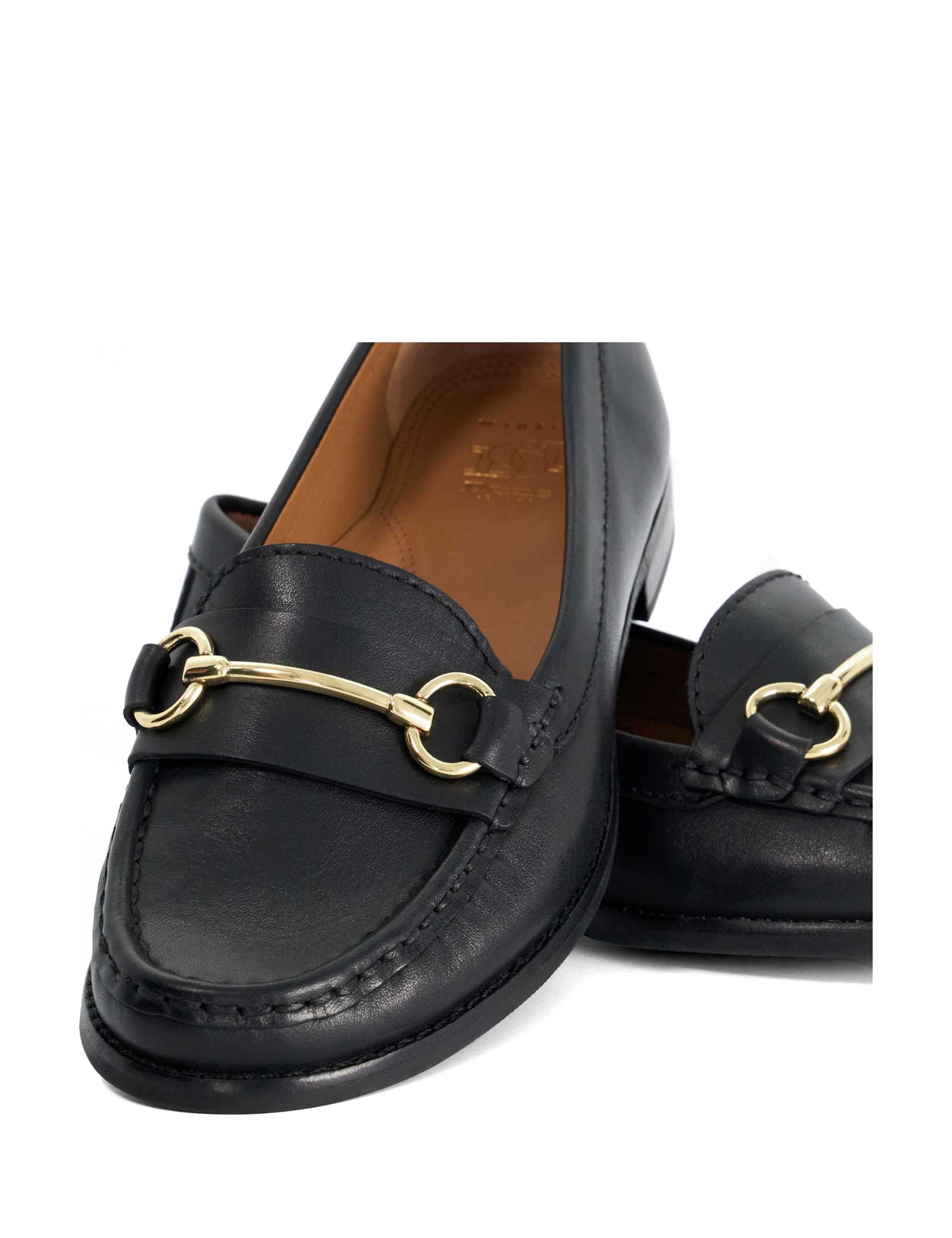 Wide Fit Leather Slip On Flat Loafers 5 of 5