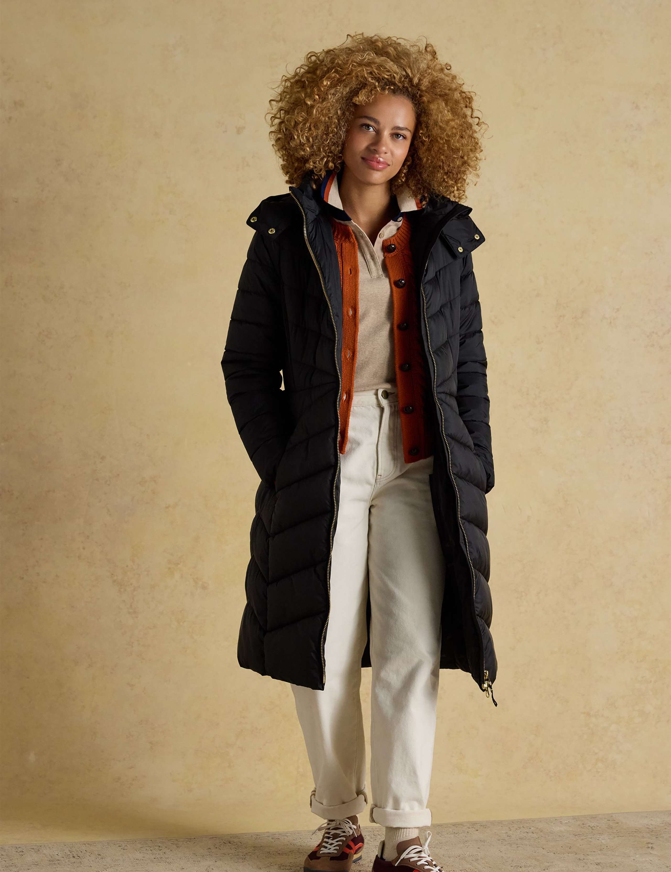 Showerproof Hooded Longline Puffer Coat 1 of 10