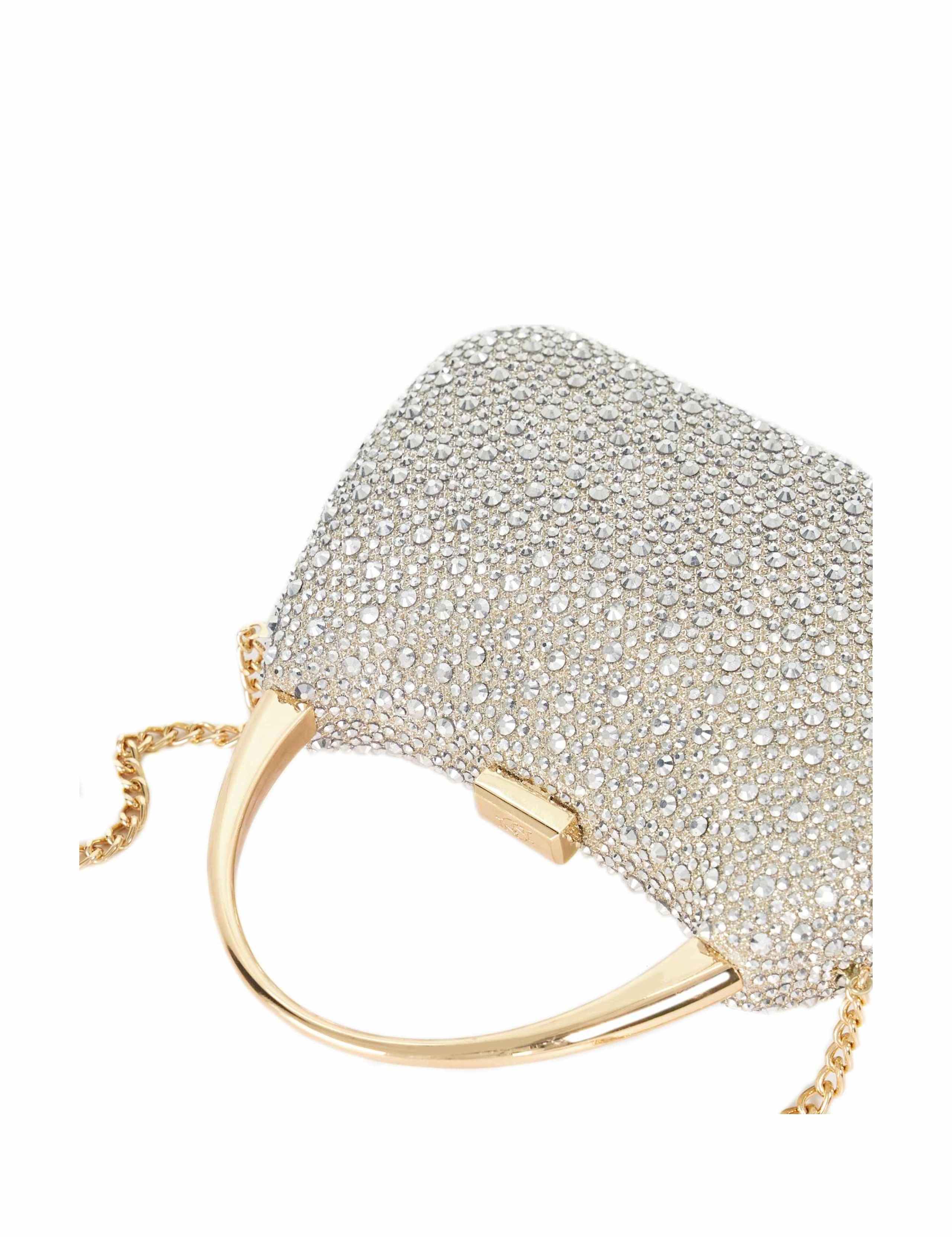 Diamante Gold-Tone Handle Clutch Bag 3 of 6
