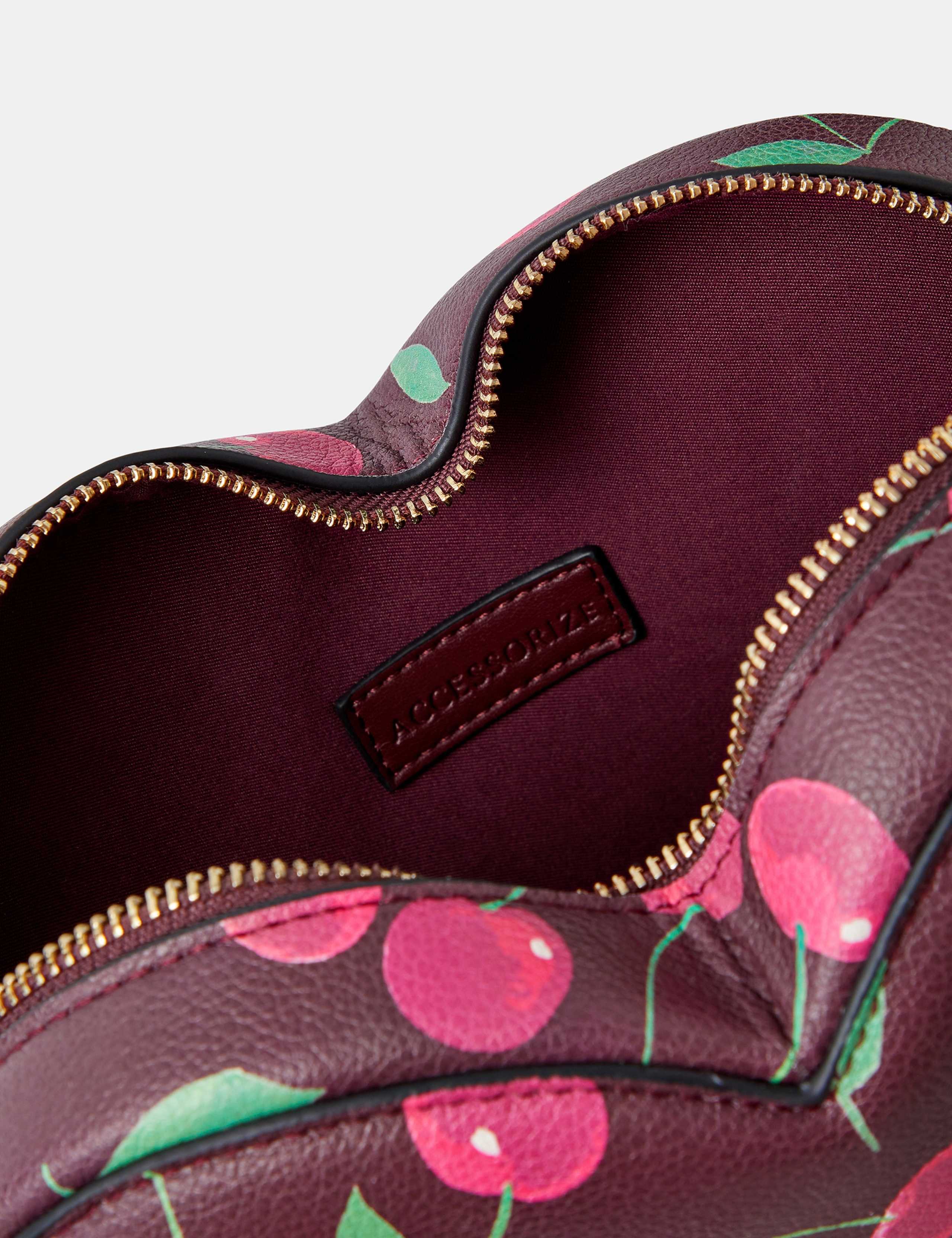 Cherry Print Heart Crossbody Bag 5 of 5