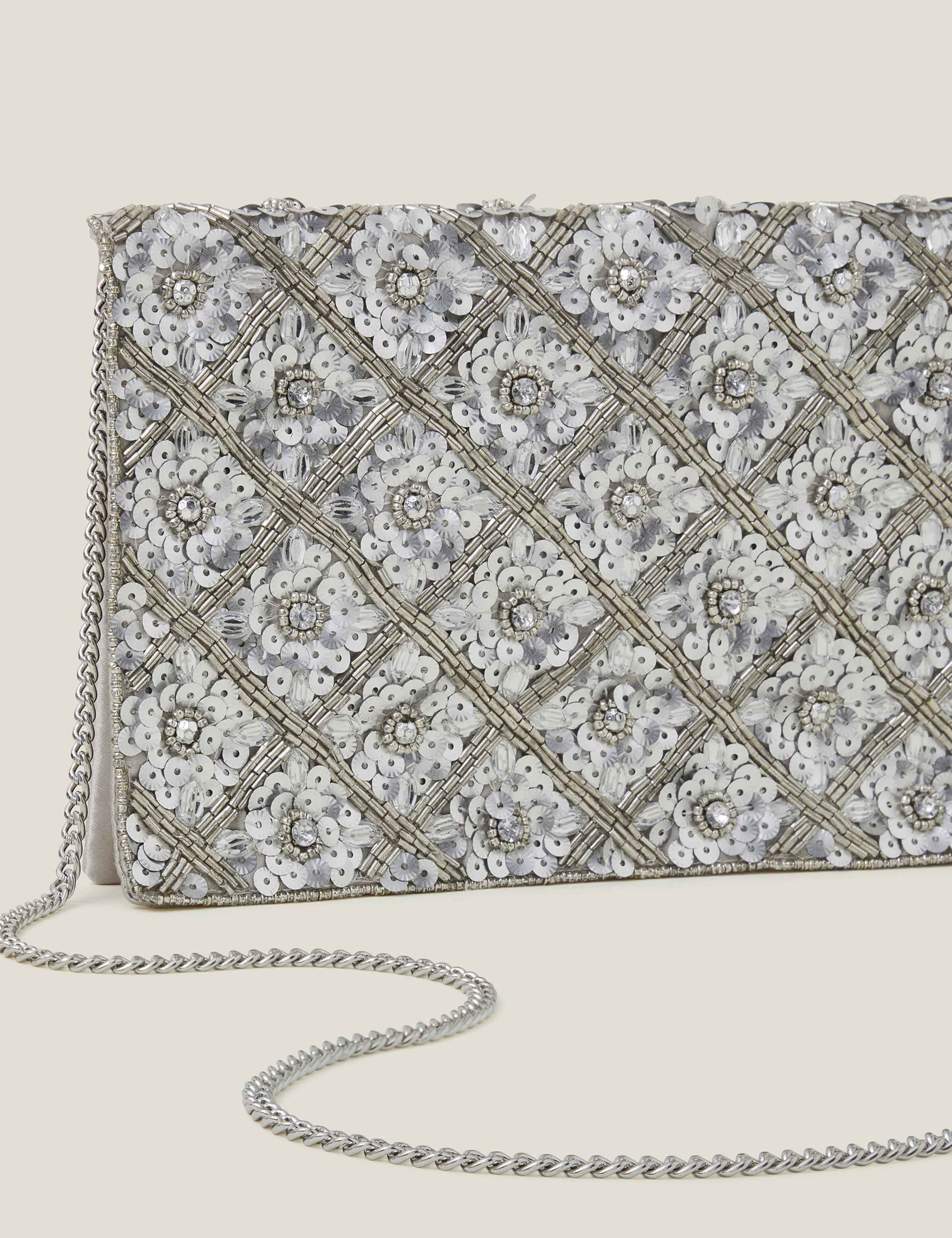 Beaded Sequin Chain Strap Clutch Bag 4 of 4