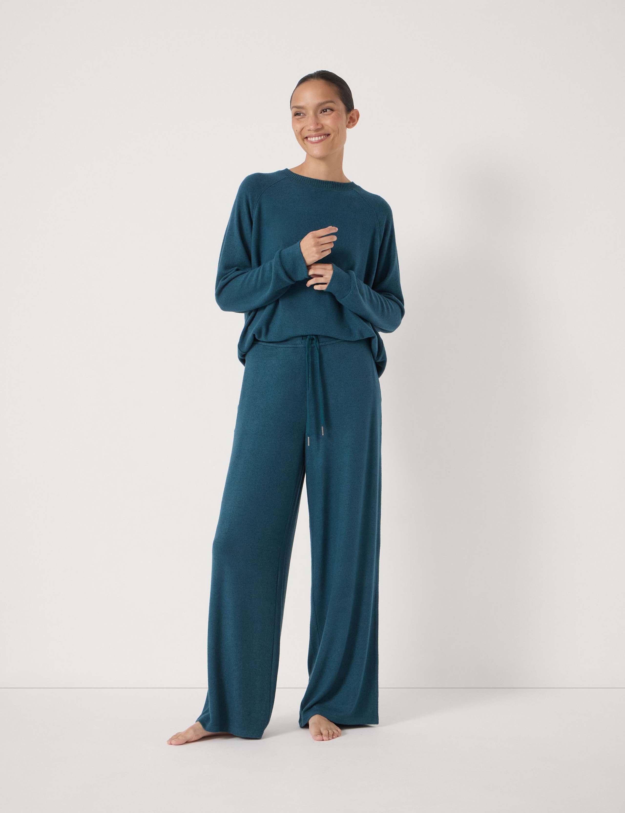 m&m sleepwalk let lt ride goodenough 星T Supersoft Drawstring Wide Leg Joggers | HUSH | M&S