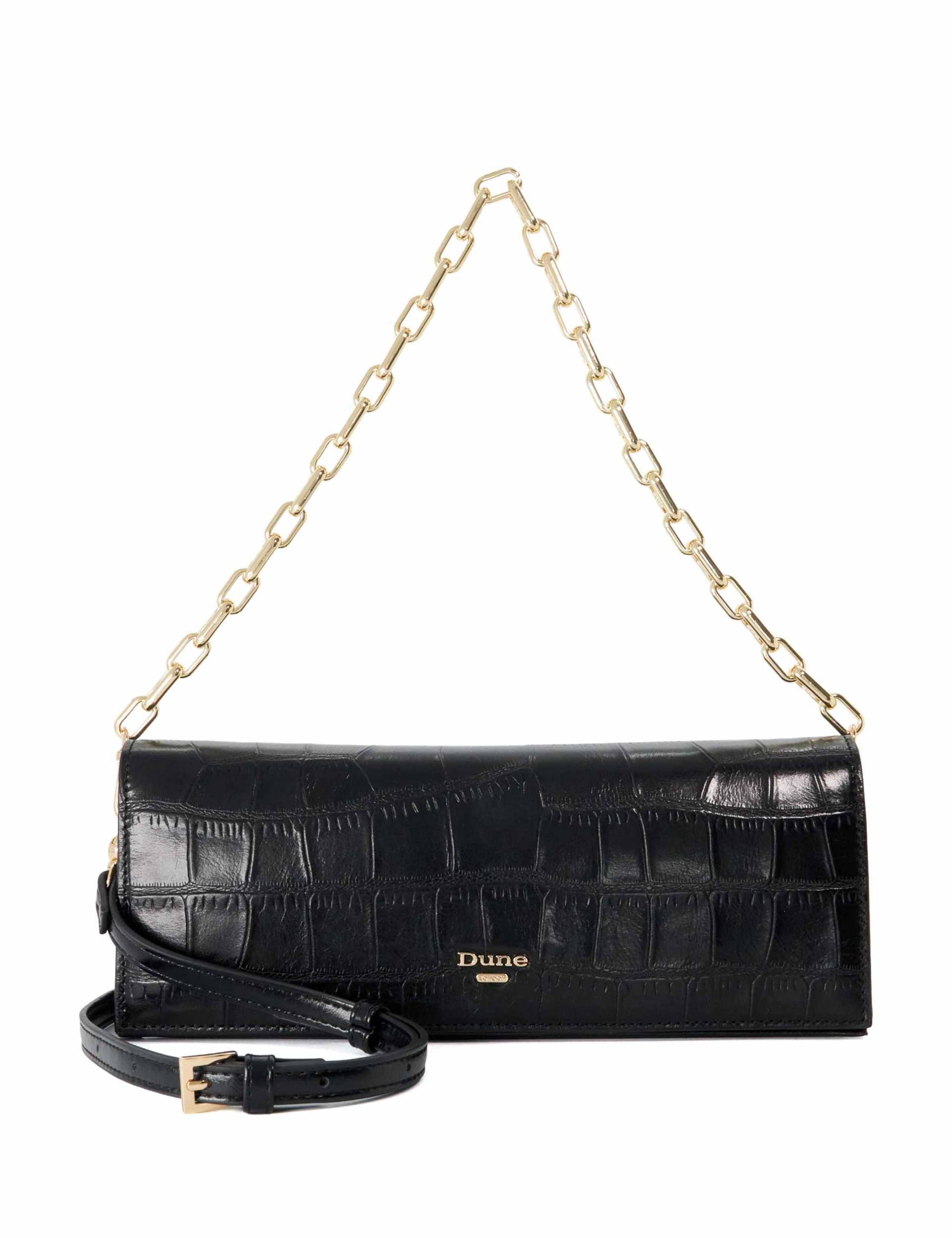 Suede Chain Strap Cross Body Clutch Bag 1 of 5