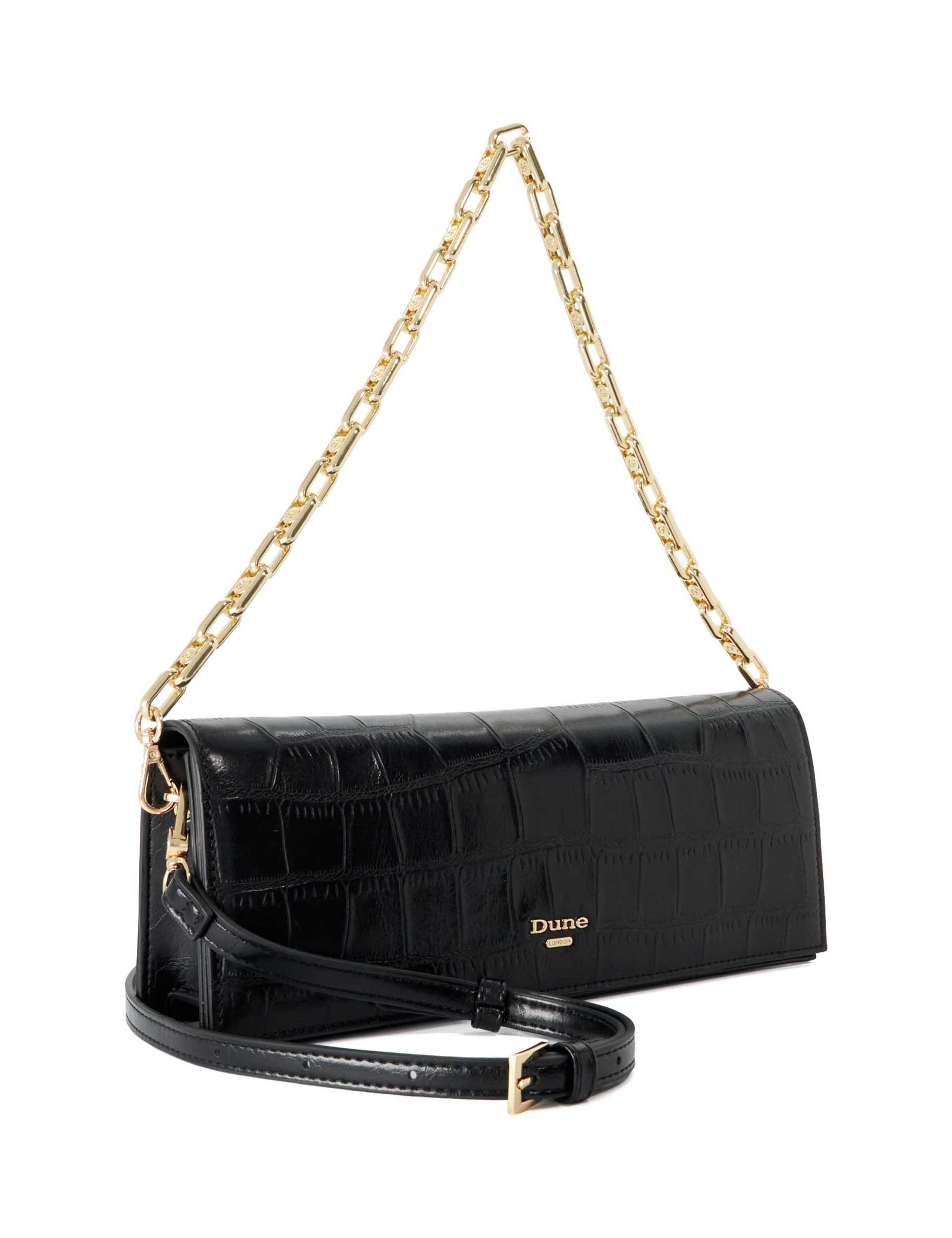 Suede Chain Strap Cross Body Clutch Bag 2 of 5