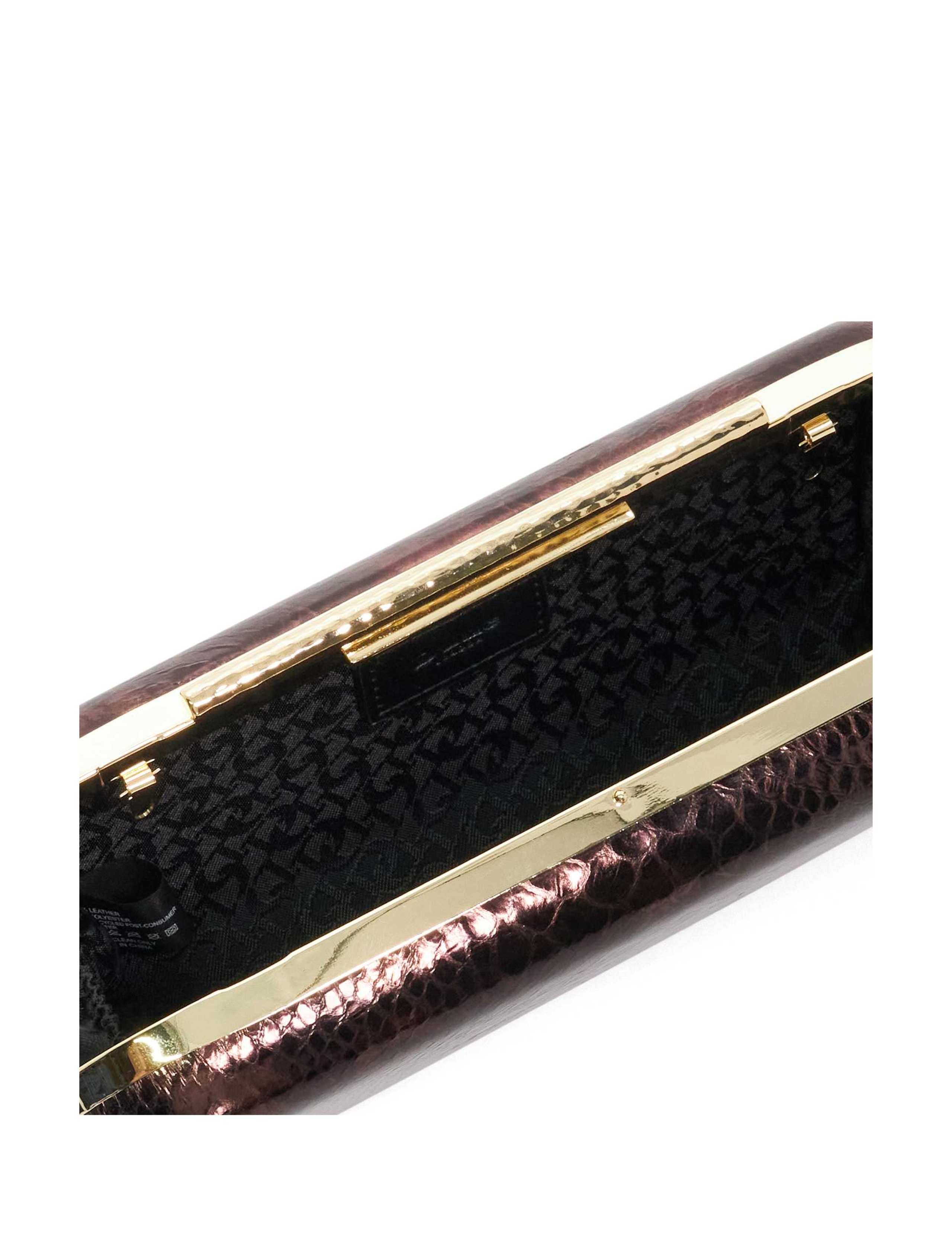 Leather Chain Strap Oval Clutch Bag 6 of 6