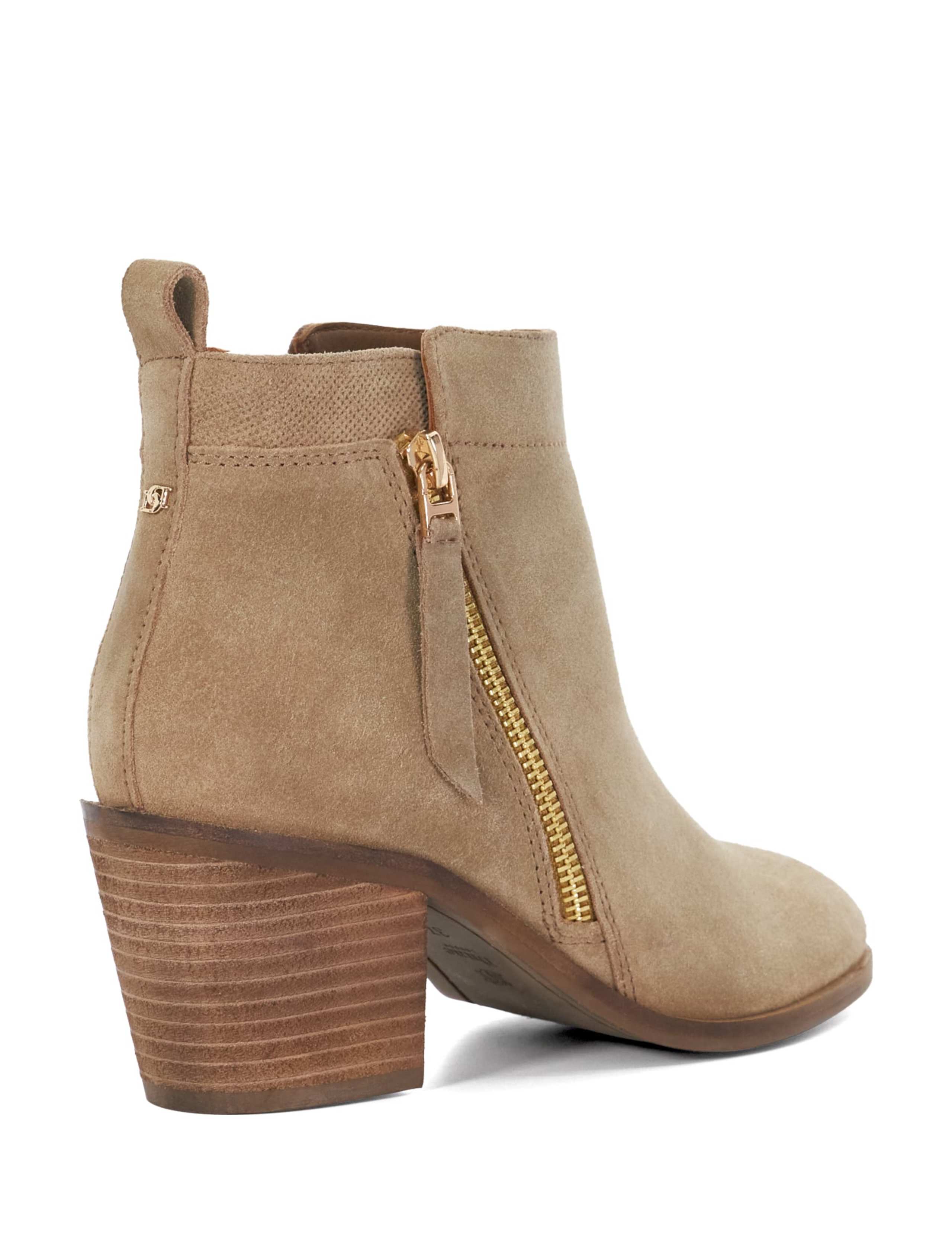 Wide Fit Suede Block Heel Ankle Boots 4 of 5
