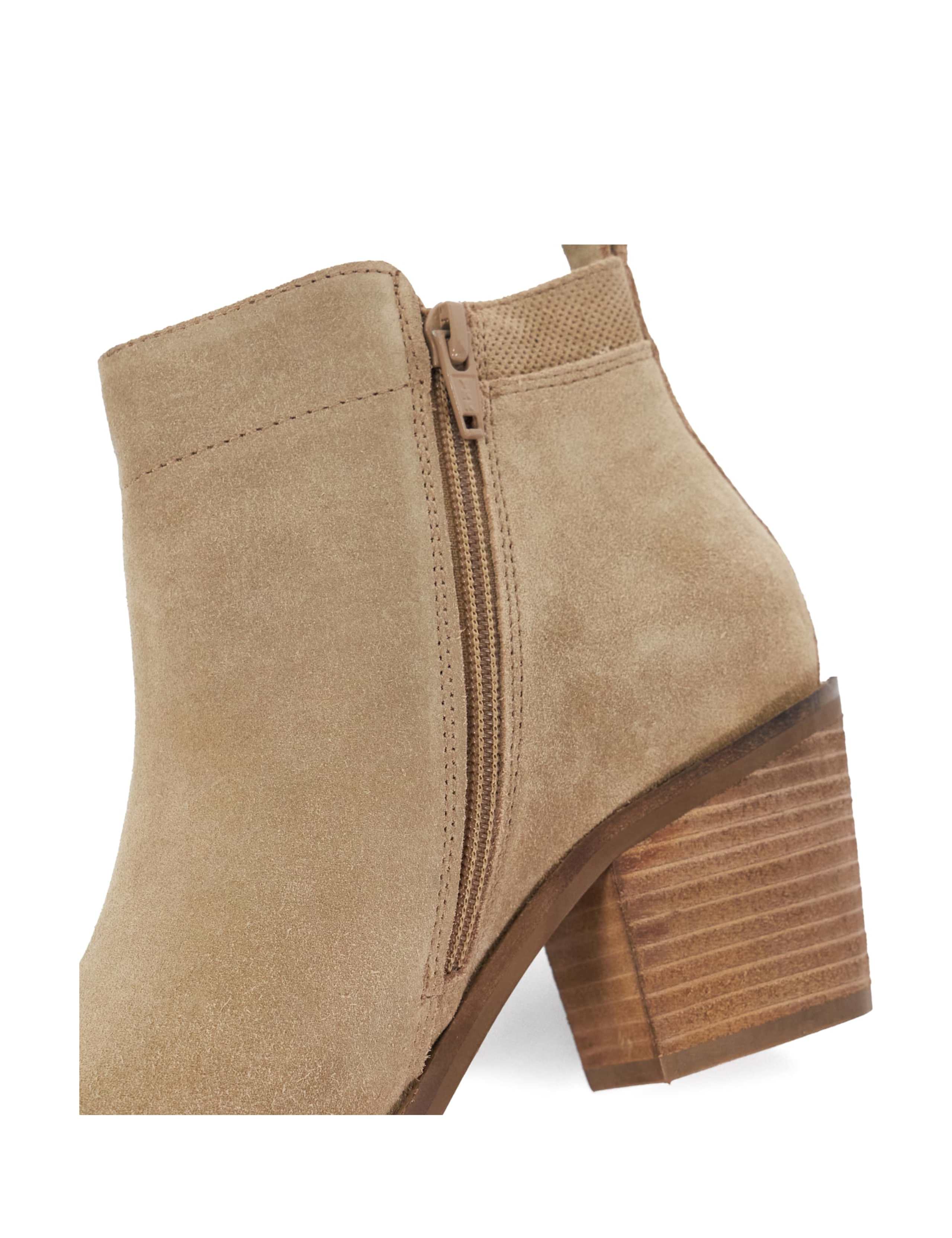 Wide Fit Suede Block Heel Ankle Boots 5 of 5