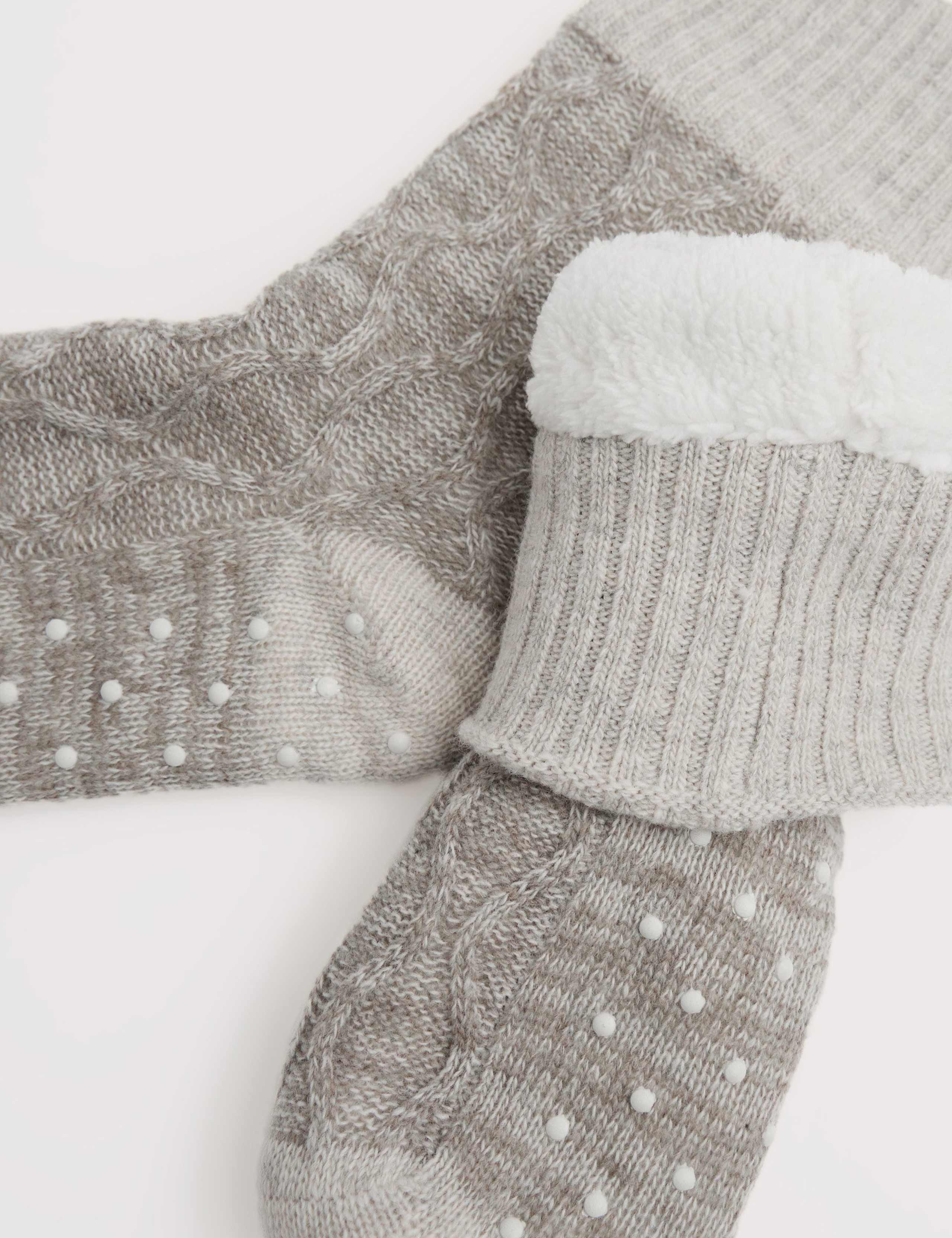 Wool Rich Slipper Socks 2 of 2