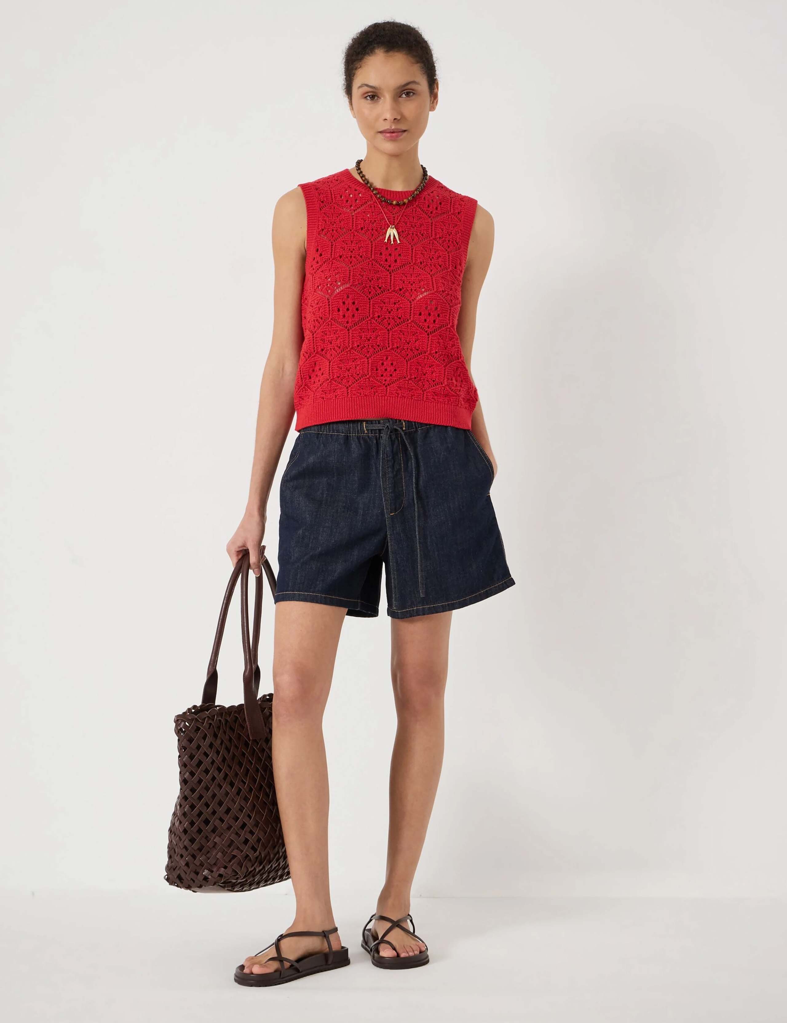 Pure Cotton Open Knit Vest 3 of 5