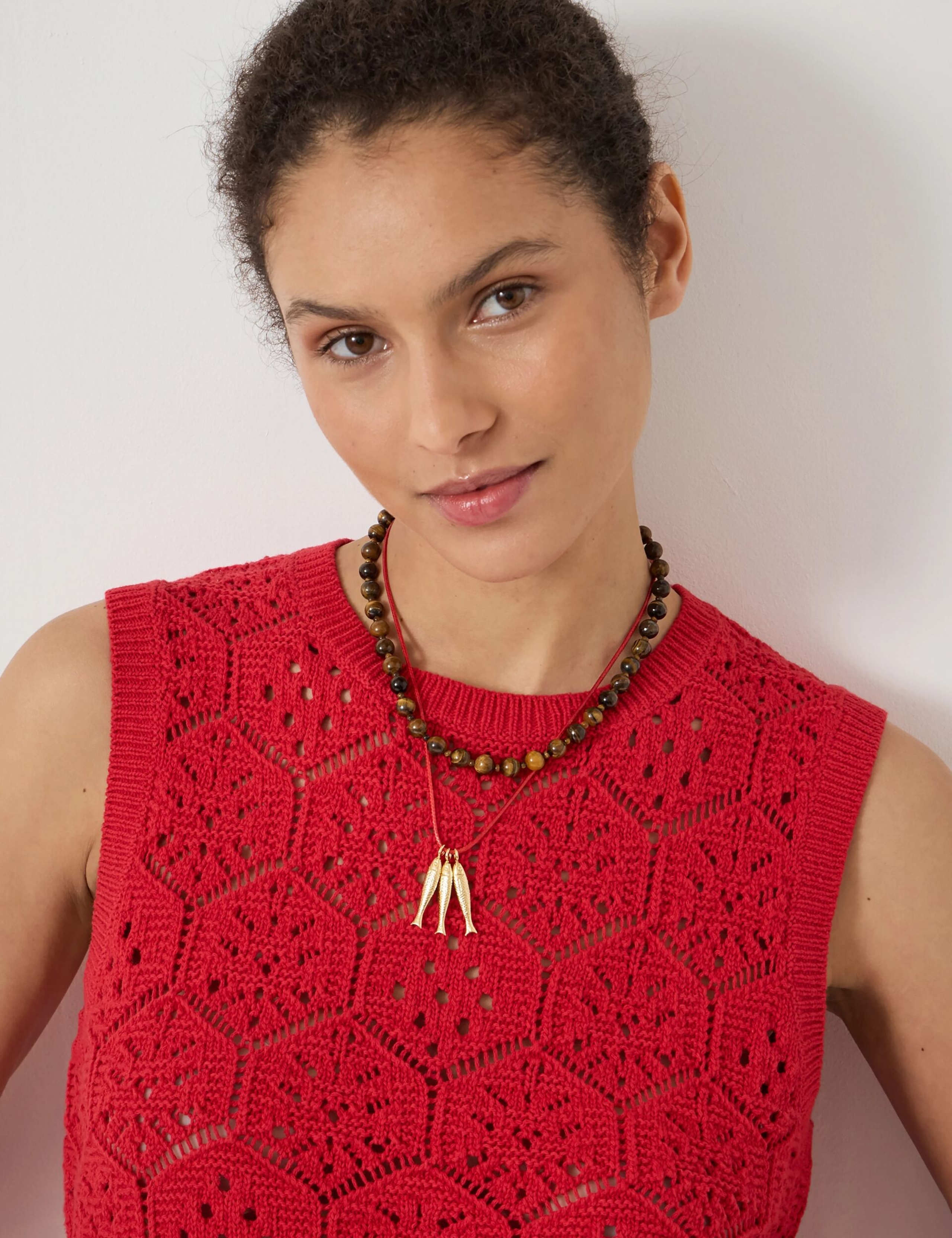 Pure Cotton Open Knit Vest 5 of 5
