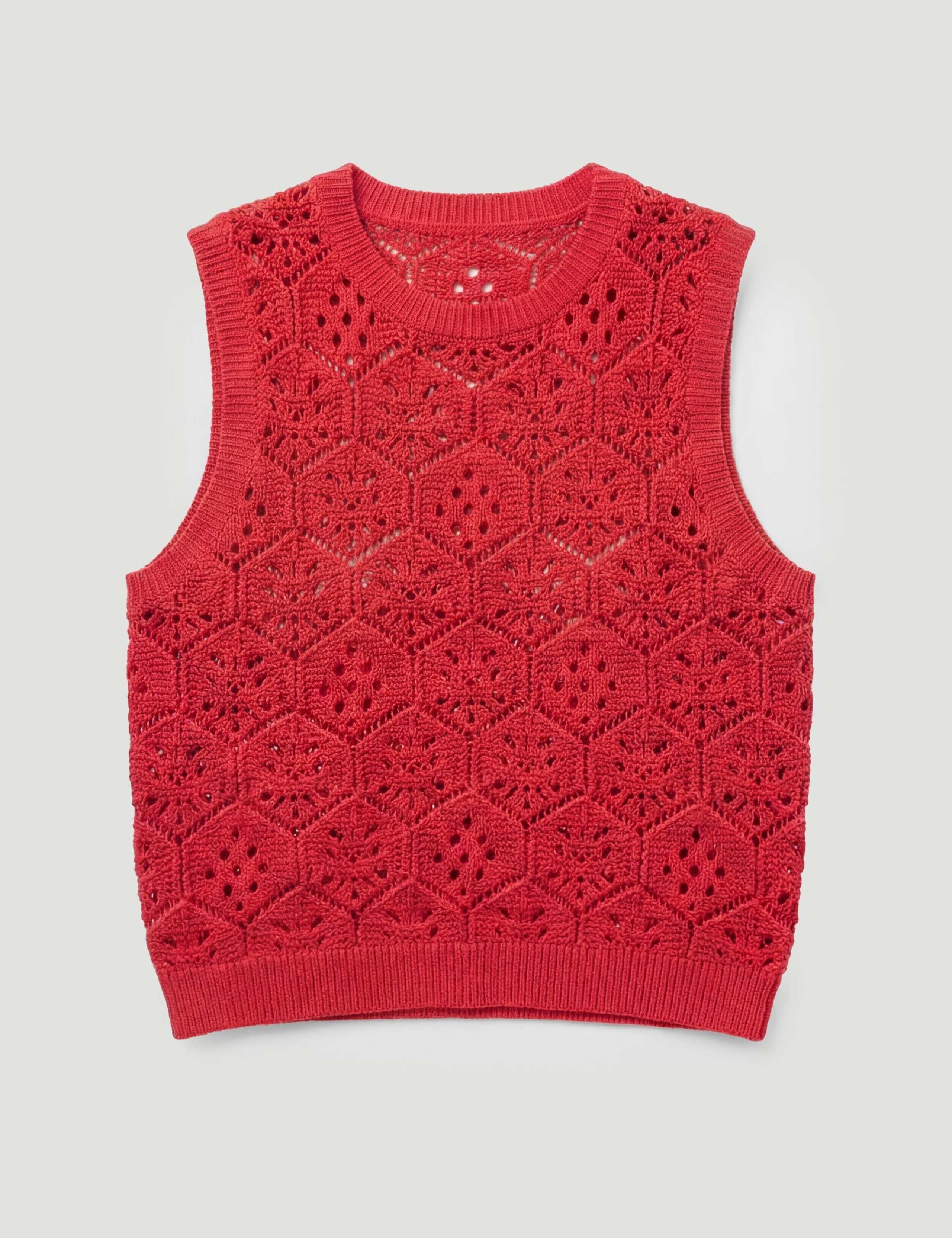 Pure Cotton Open Knit Vest 2 of 5