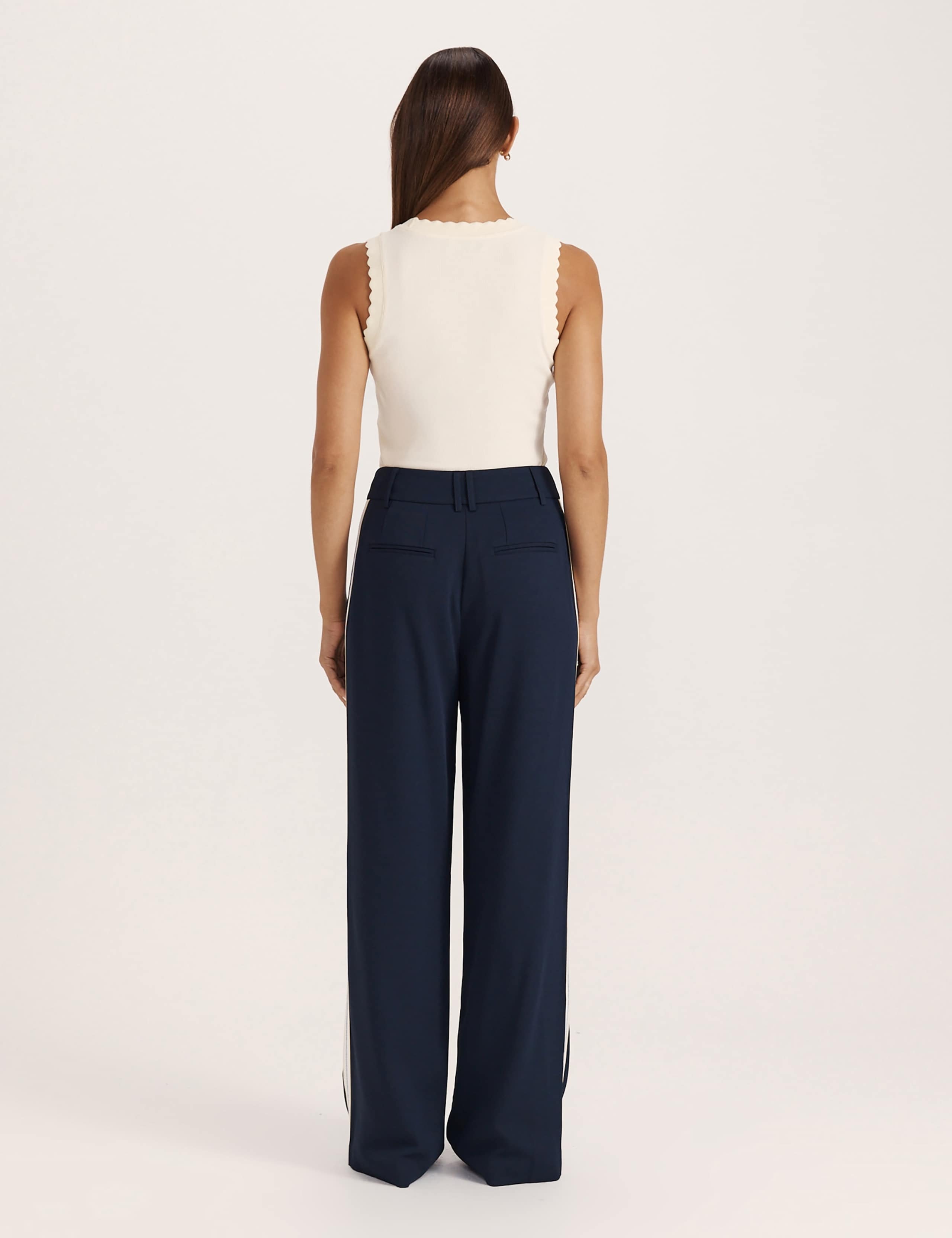 Cotton Blend Scoop Neck Ribbed Tank Top 3 of 6