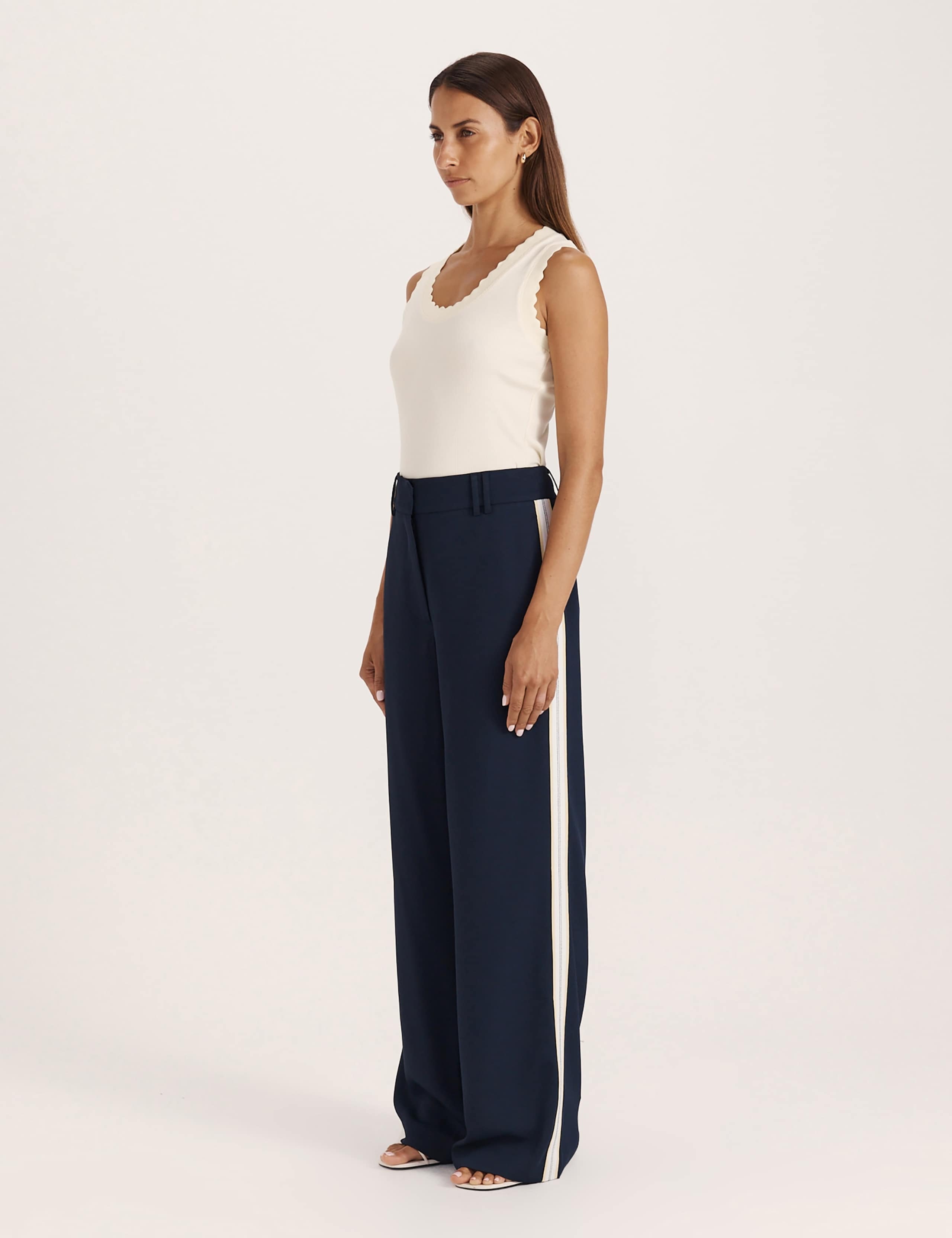 Cotton Blend Scoop Neck Ribbed Tank Top 6 of 6