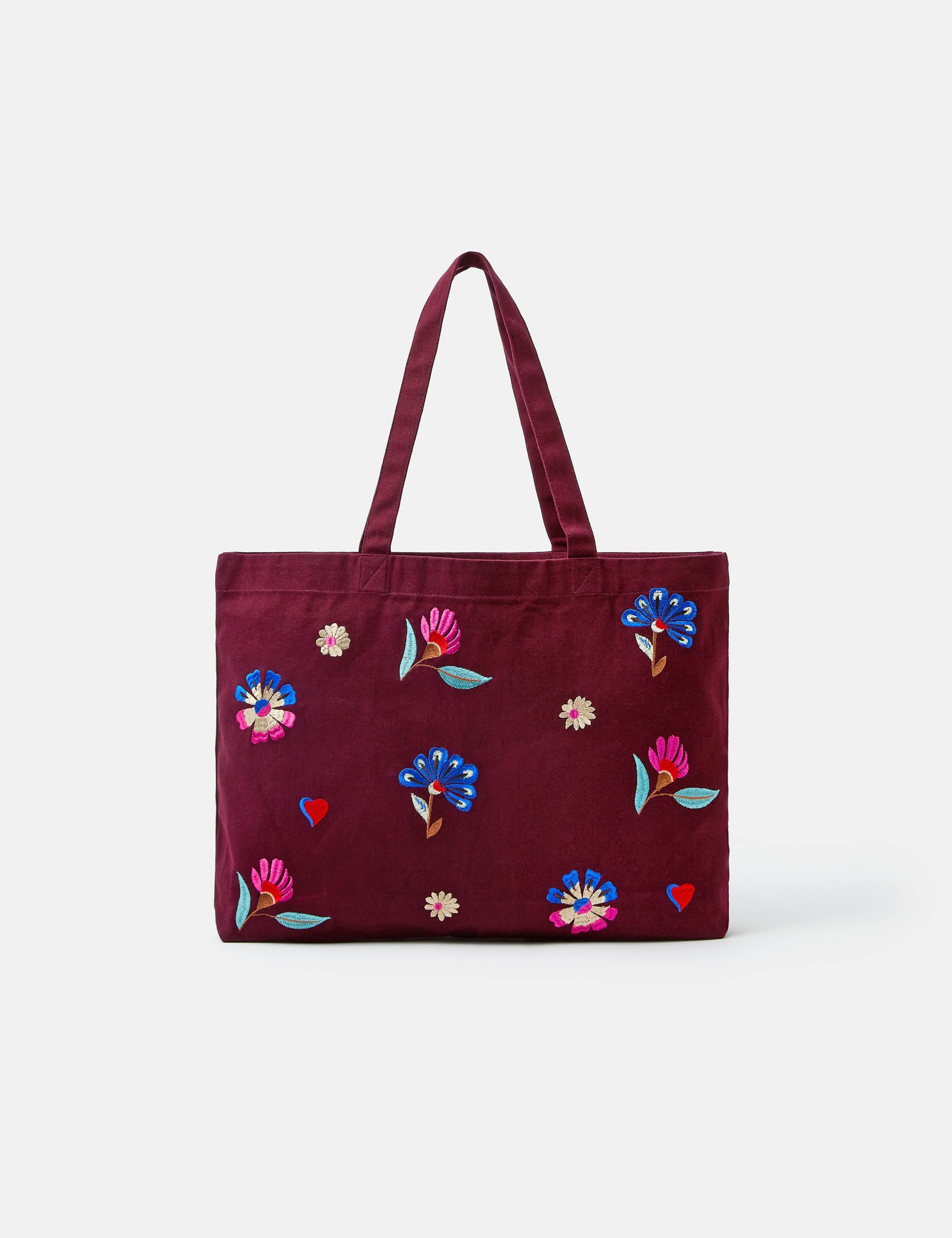 Pure Cotton Floral Embroidered Shopper Bag 2 of 5