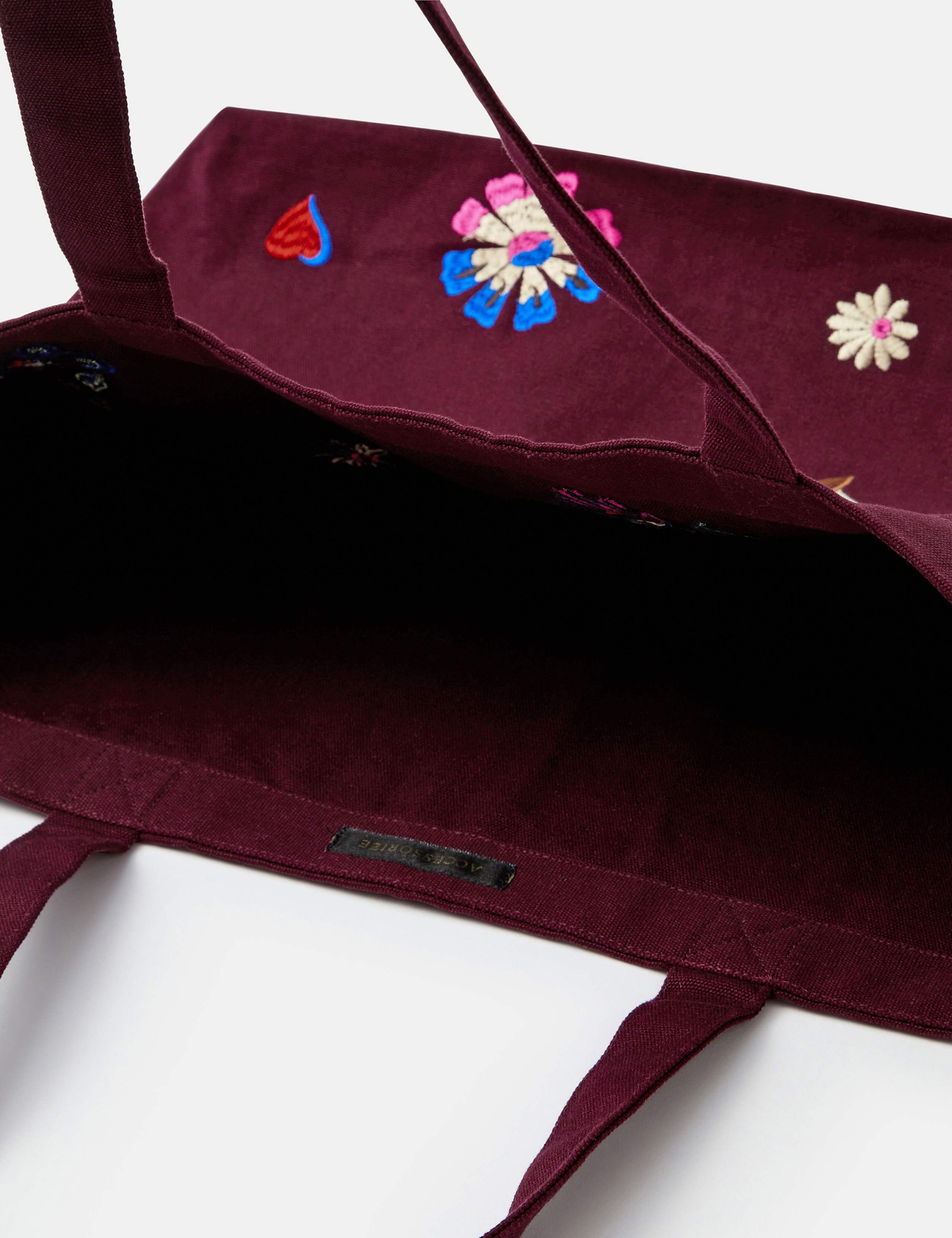 Pure Cotton Floral Embroidered Shopper Bag 5 of 5